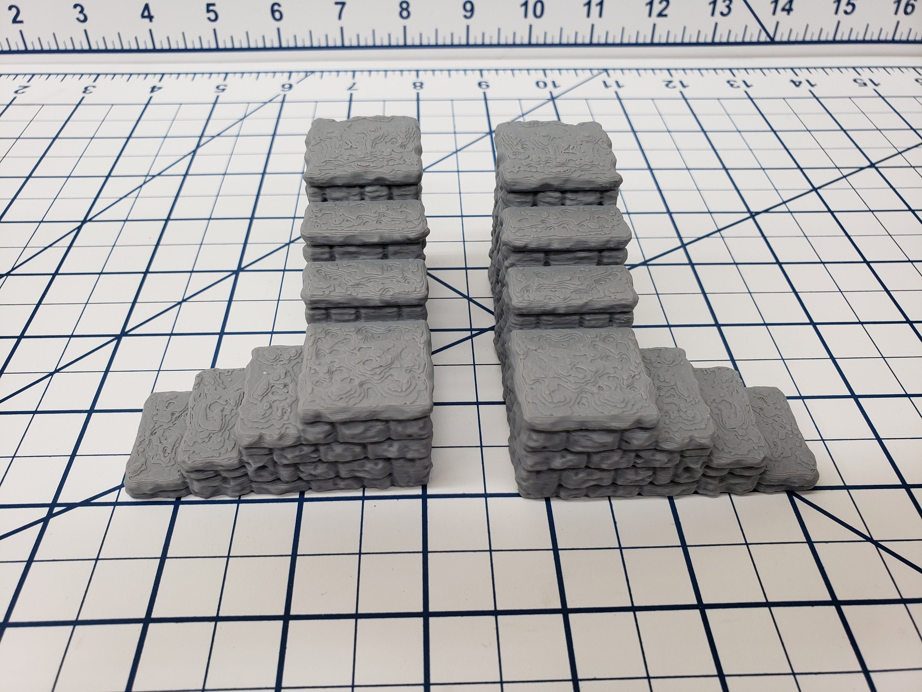 Dungeon Style - Stairs - DragonLock - DND - Pathfinder - RPG - Dungeon & Dragons - 28 mm / 1" - Terrain - Fat Dragon Games