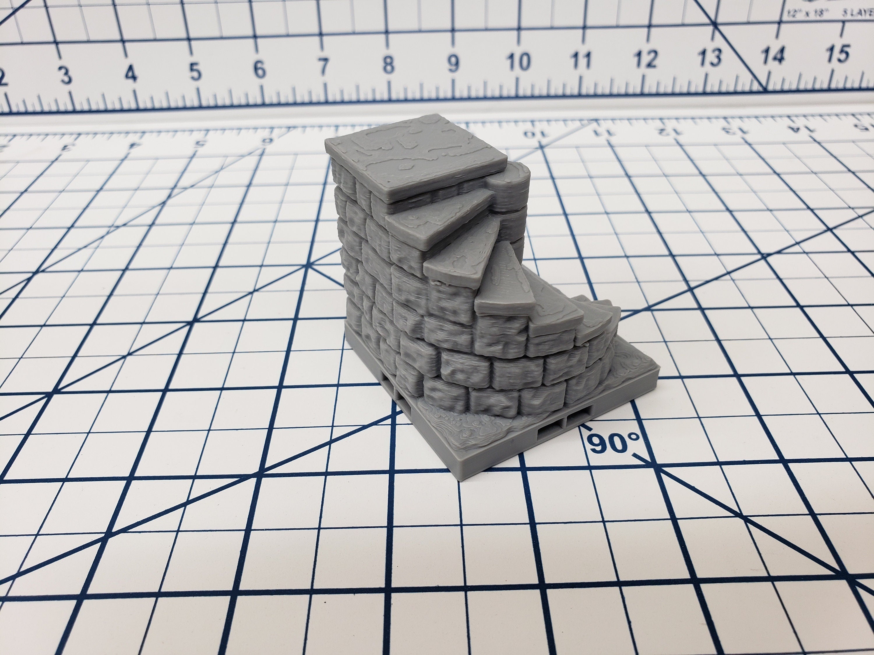 Dungeon Style - Stairs - DragonLock - DND - Pathfinder - RPG - Dungeon & Dragons - 28 mm / 1" - Terrain - Fat Dragon Games