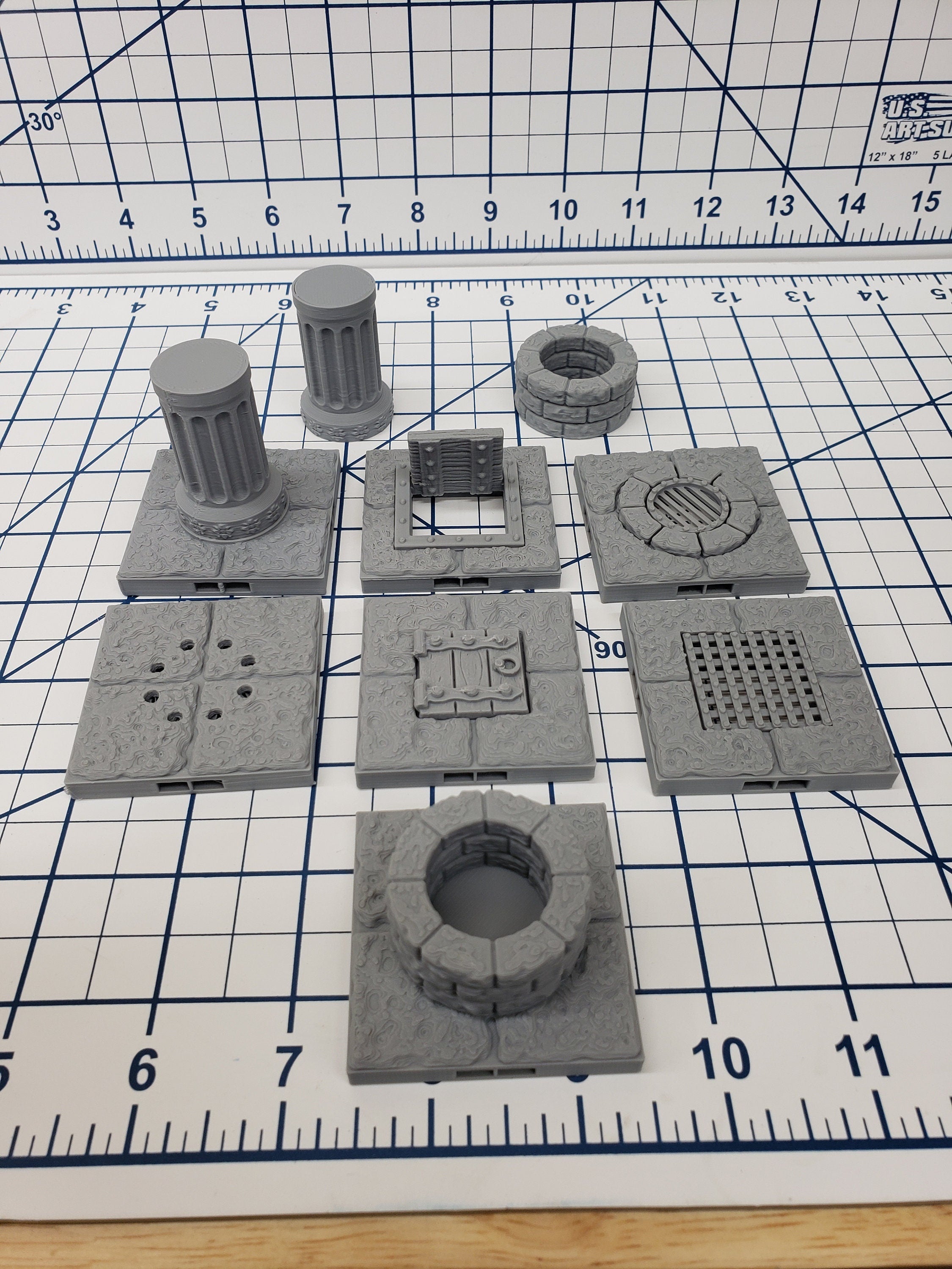 Dungeon Style - Special Floors 1 - DragonLock - DND - Pathfinder - RPG - Dungeon & Dragons - 28 mm / 1" - Terrain - Fat Dragon Games