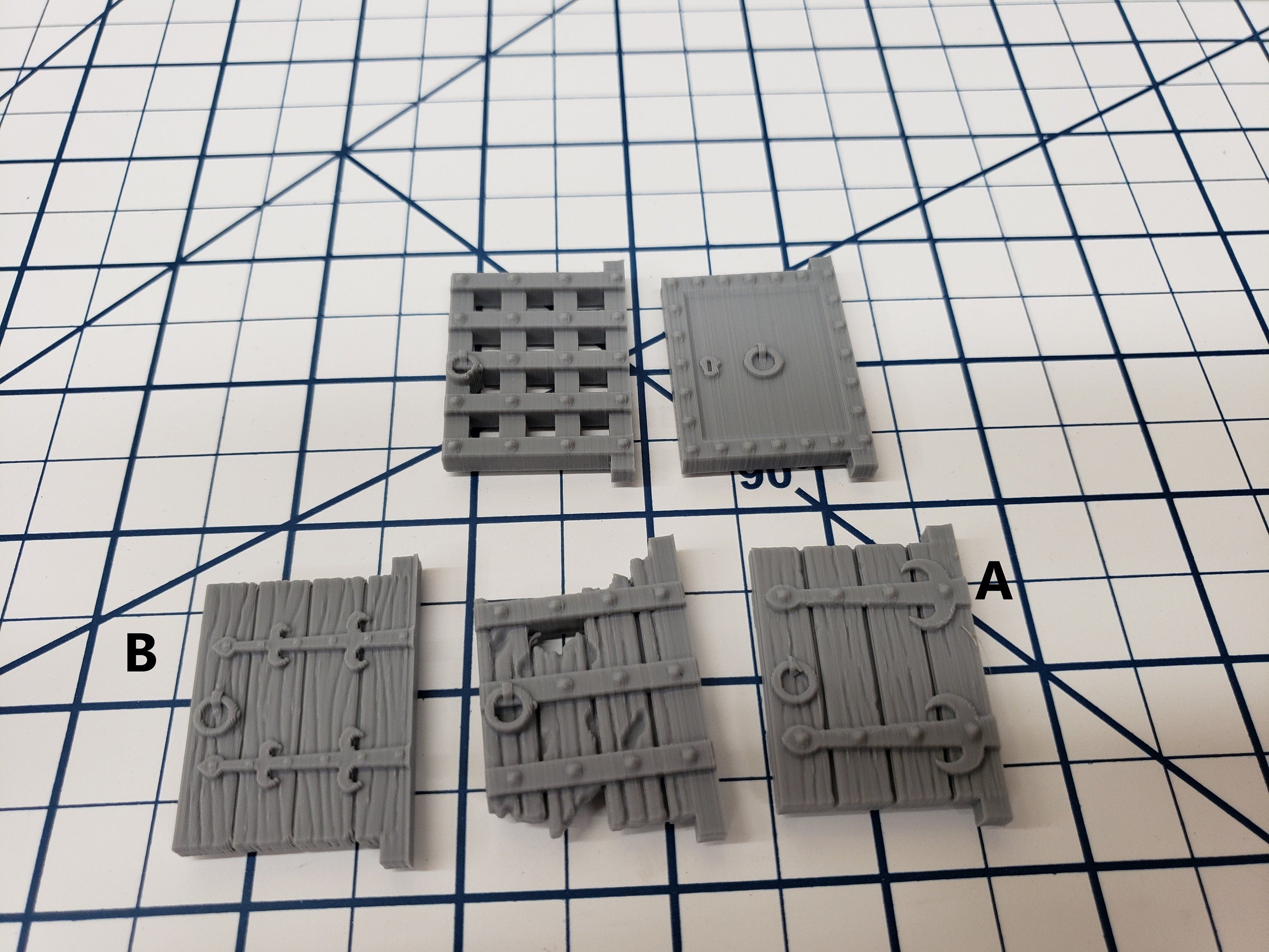 Dungeon Style - Single Doors - DragonLock - DND - Pathfinder - RPG - Dungeon & Dragons - 28 mm / 1" - Terrain - Fat Dragon Games