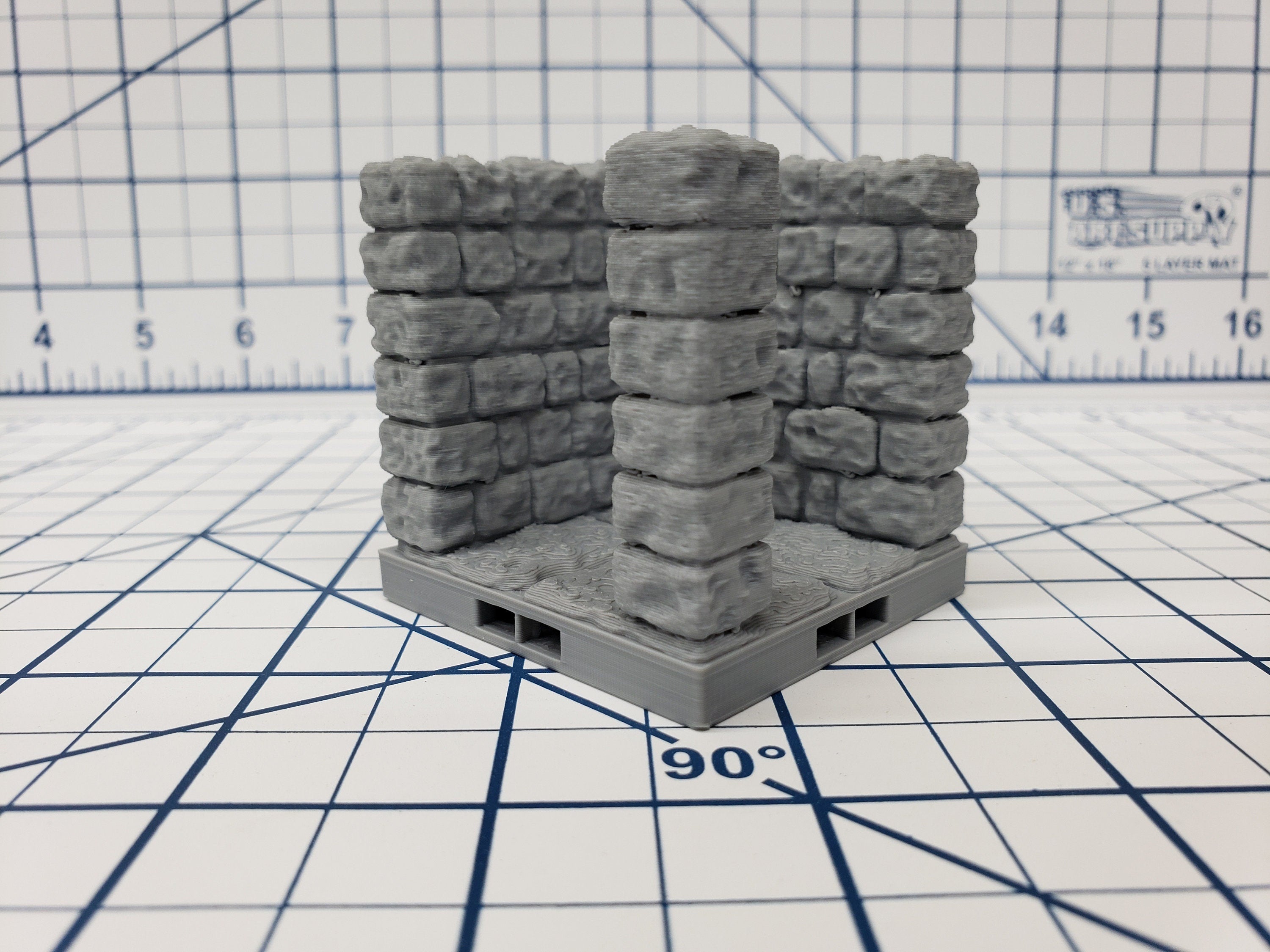 Dungeon Style - Hallways and Pillar - DragonLock - DND - Pathfinder - RPG - Dungeon & Dragons - 28 mm / 1" - Terrain - Fat Dragon Games