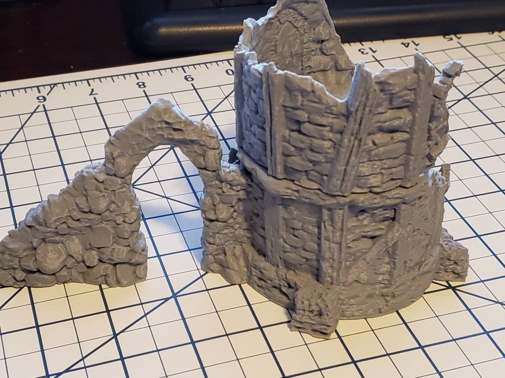 The Wilds of Wintertide Ruins - Tower Ruins - Hero's Hoard - DND - Pathfinder - Dungeons & Dragons - RPG - Tabletop - EC3D - Terrain
