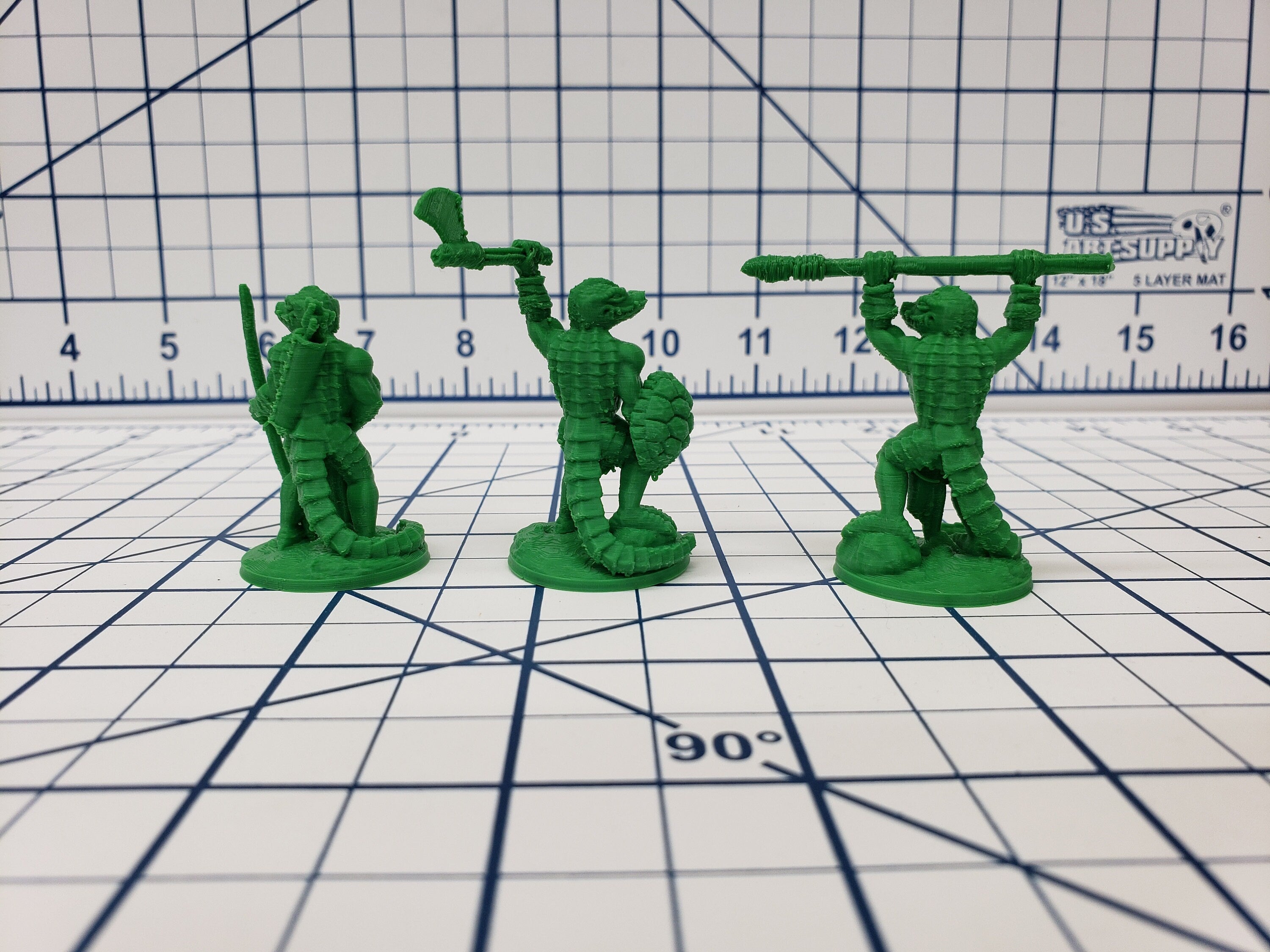 Lizardfolk Miniatures - DND - Pathfinder - RPG - Dungeon & Dragons - Miniature - Mini - 28 mm / 1" - Fat Dragon Games