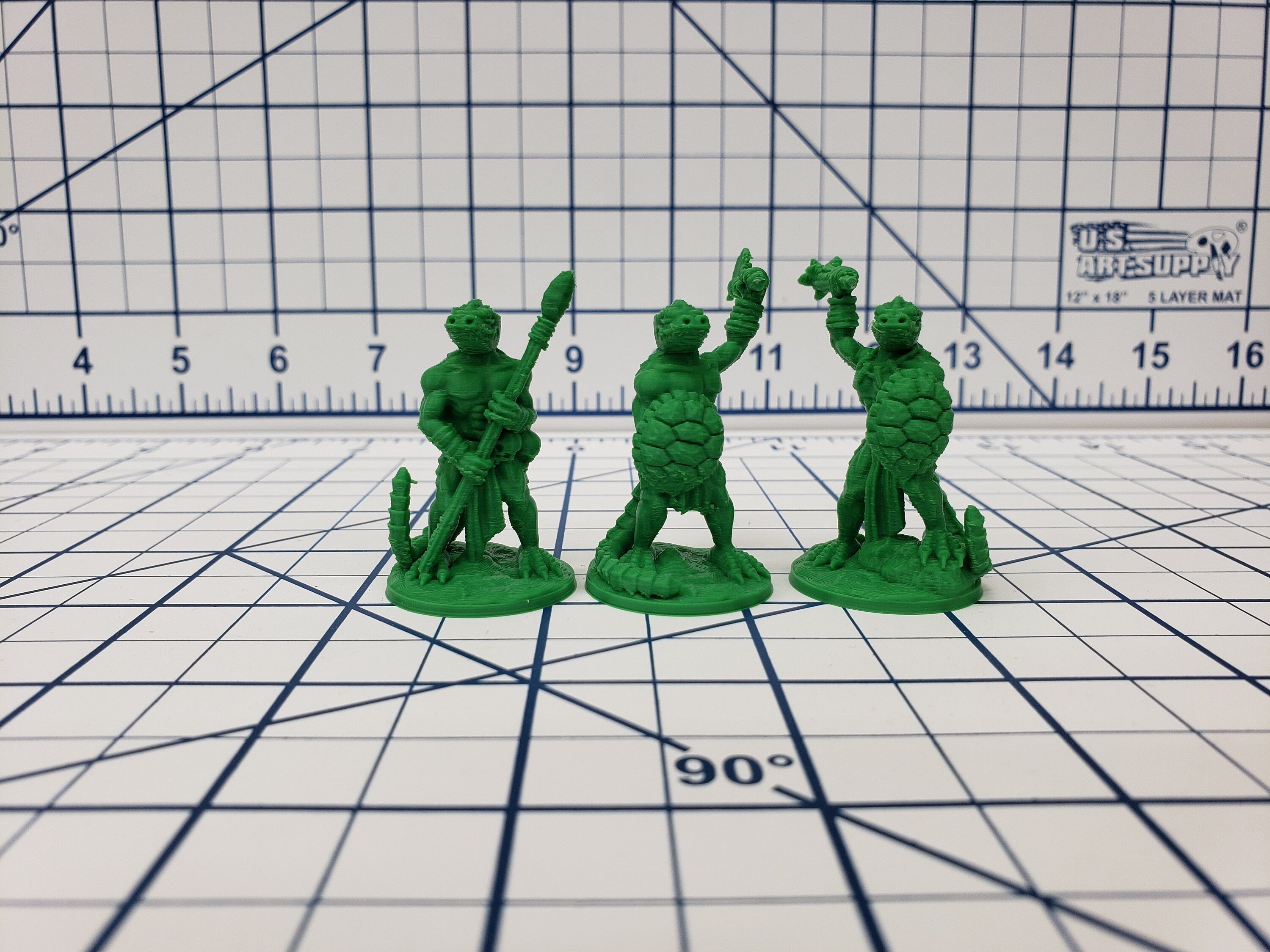 Lizardfolk Miniatures - DND - Pathfinder - RPG - Dungeon & Dragons - Miniature - Mini - 28 mm / 1" - Fat Dragon Games