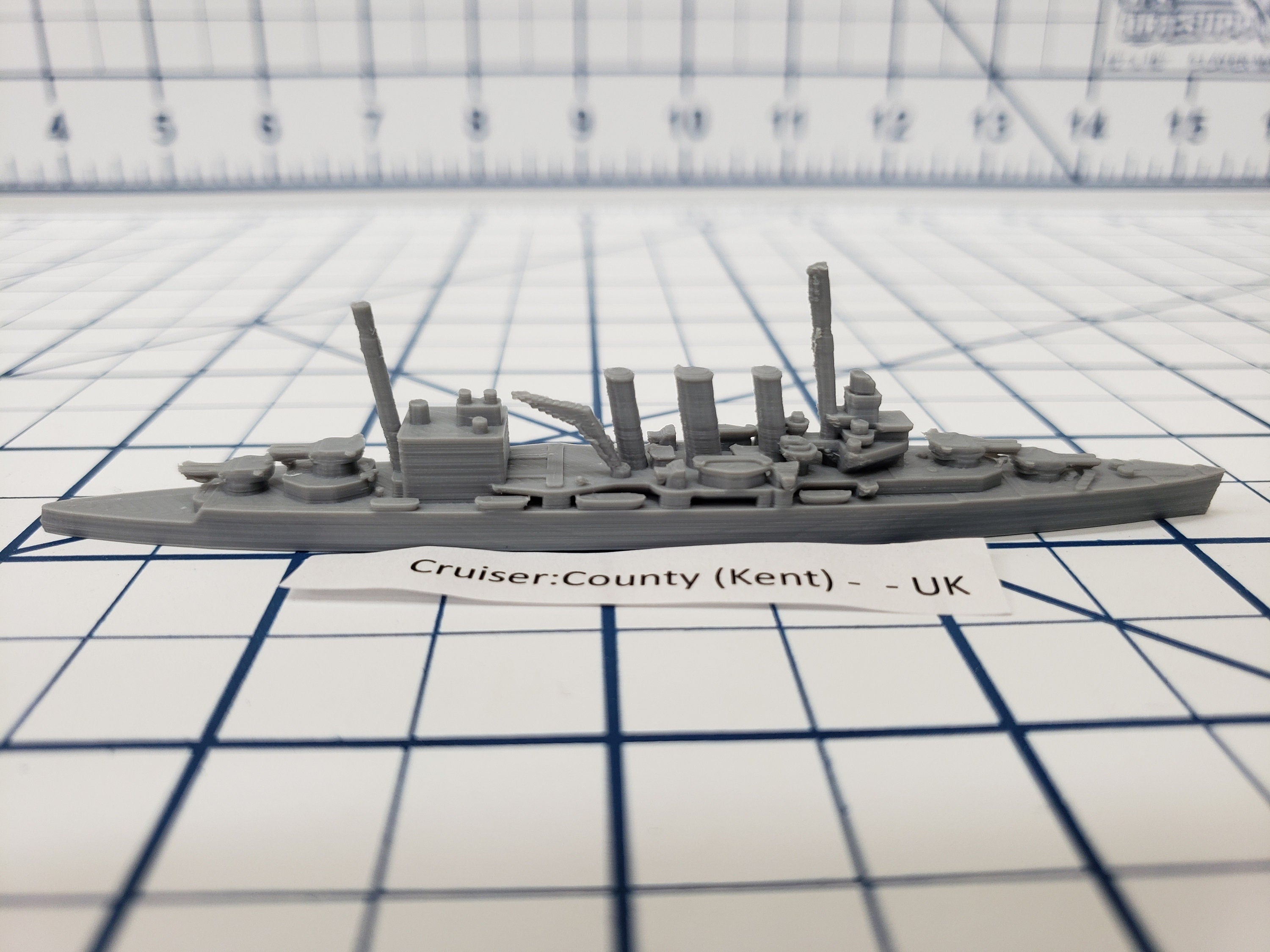 Cruiser - Suffolk - Kent Subclass - Royal Navy - Wargaming - Axis and Allies - Naval Miniature - Tabletop Games - Warships