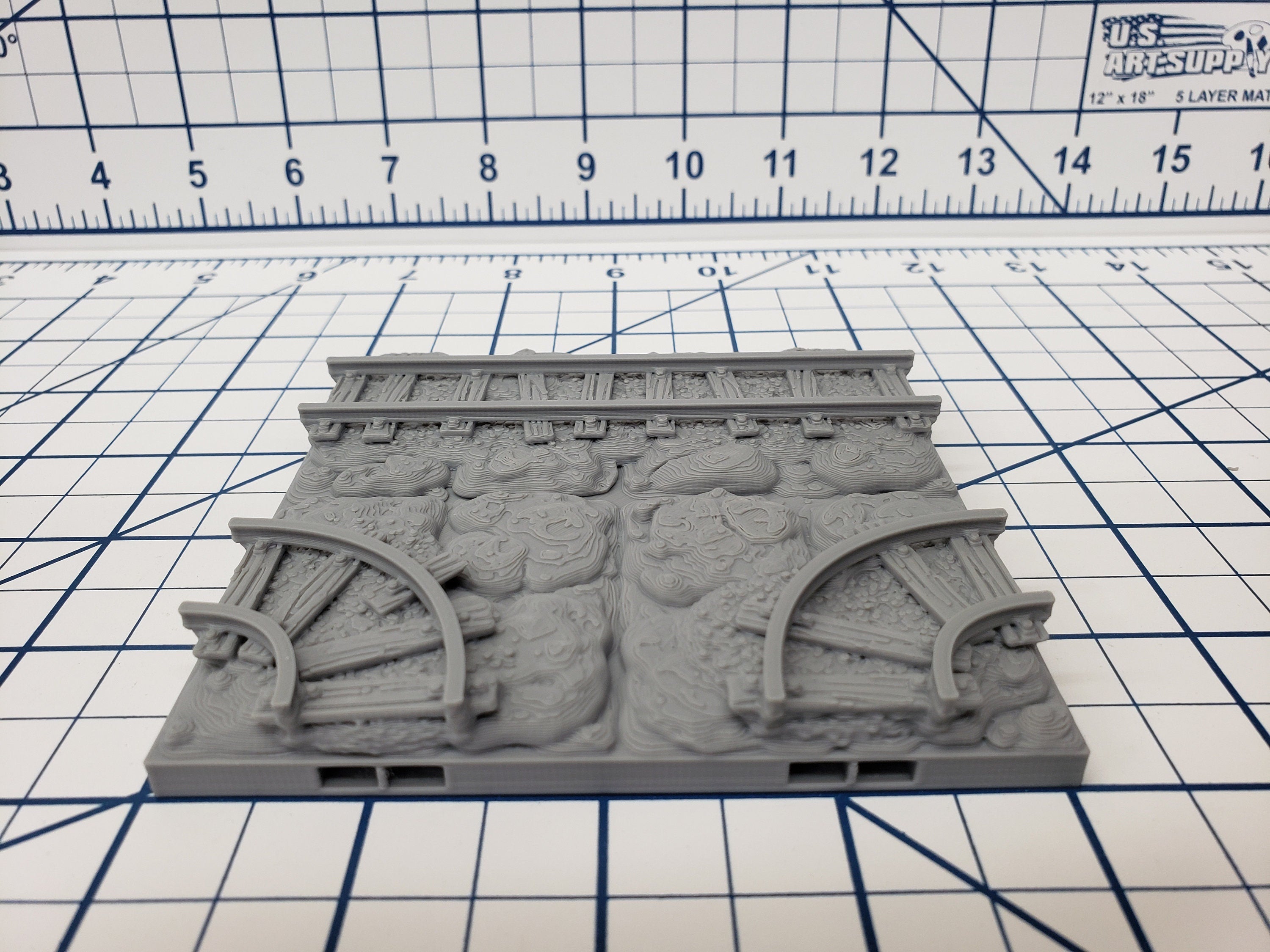 Caverns -4X4 Mine Track Floors - DragonLock - DND - Pathfinder - RPG - Dungeon & Dragons - 28 mm / 1" - Terrain - Fat Dragon Games