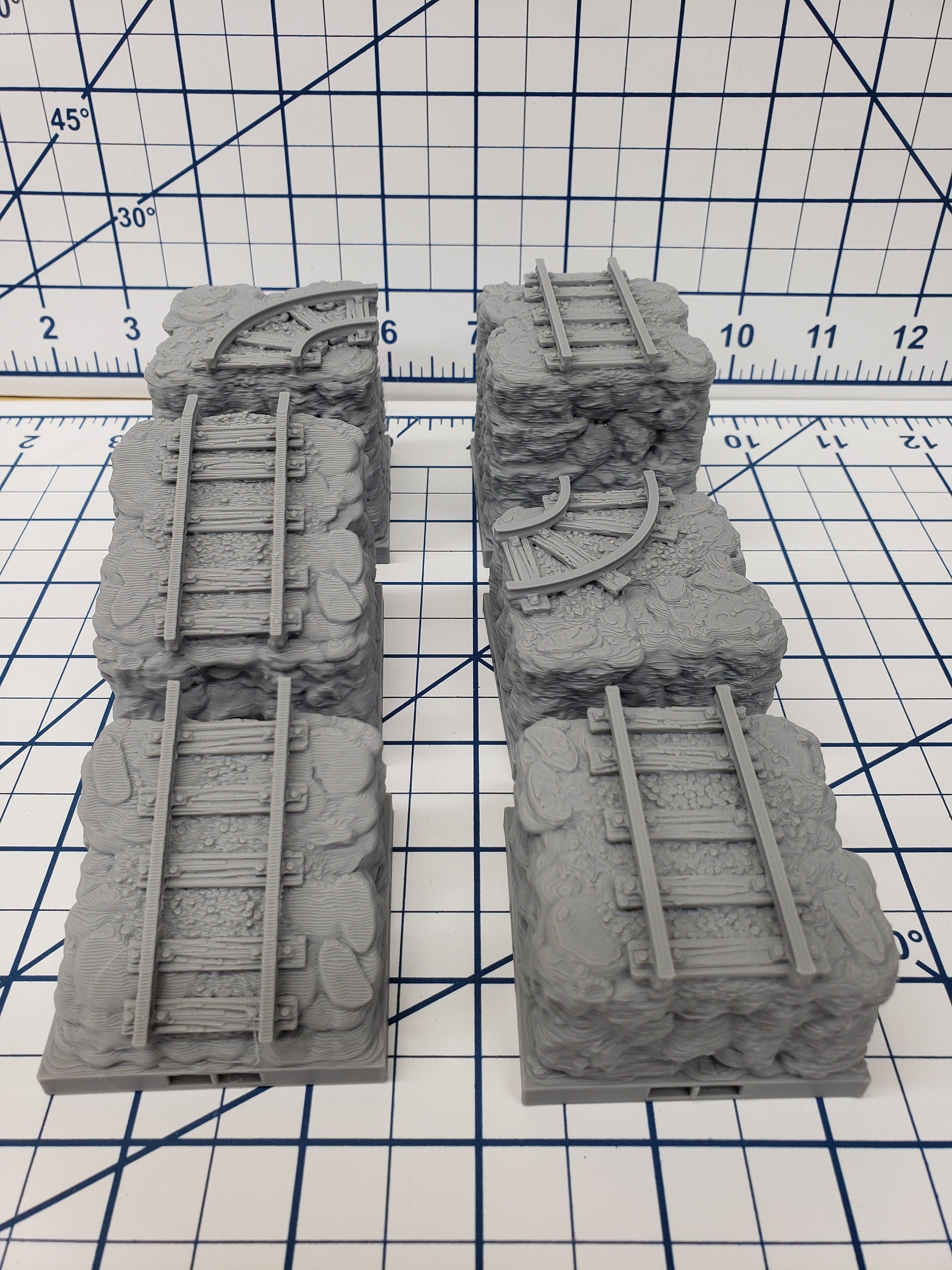 Caverns - Elevated Mine Tiles- DragonLock - DND - Pathfinder - RPG - Dungeon & Dragons - 28 mm / 1" - Terrain - Fat Dragon Games
