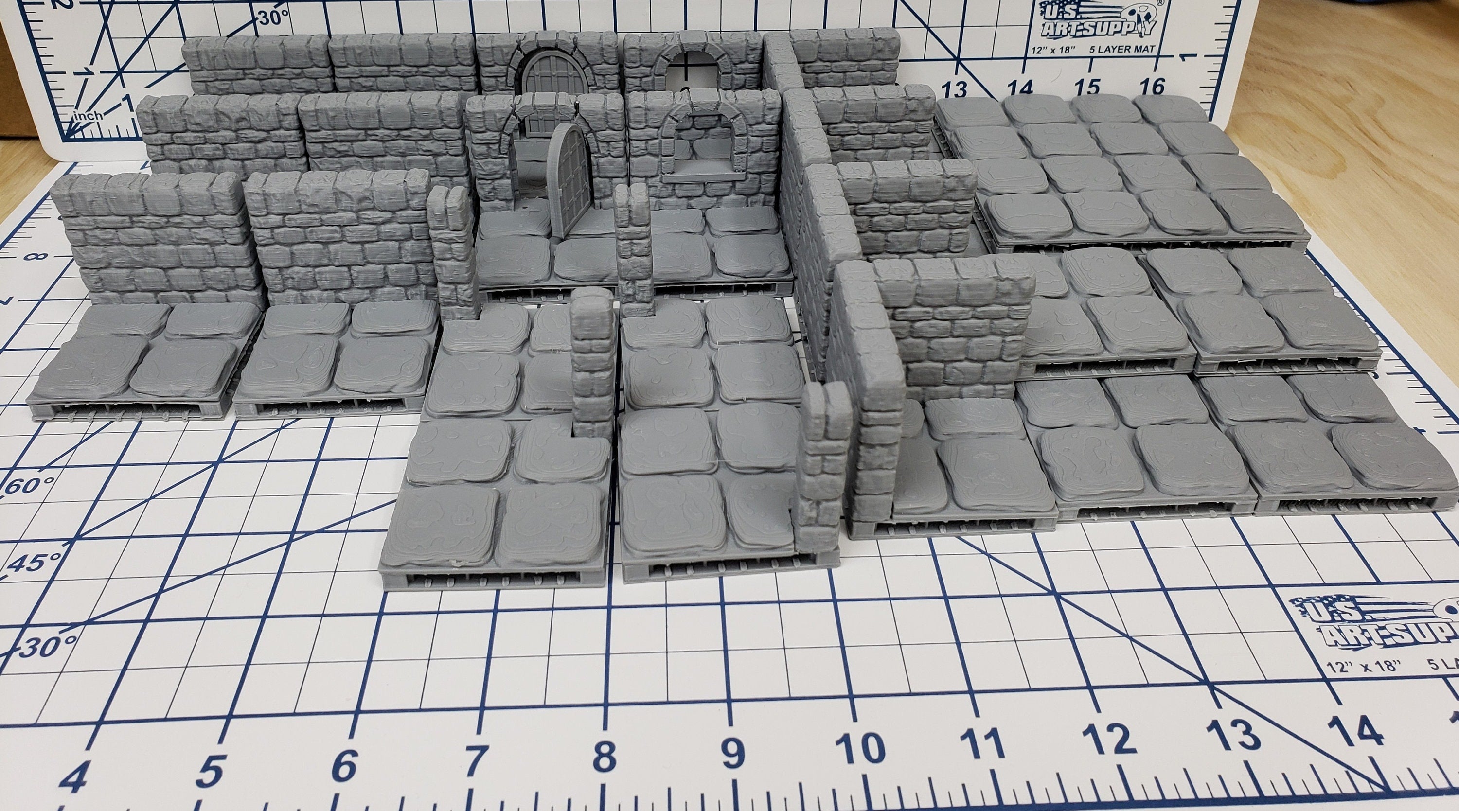 Dungeon Stone Starter Set 26 Tiles! - OpenLock - Openforge - DND - Pathfinder - RPG - Tabletop