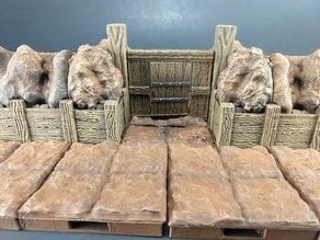 Mine Wall Doors - OpenLock or DragonLock - Openforge - DND - Pathfinder - Dungeons & Dragons - RPG - Tabletop - 28 mm / 1"