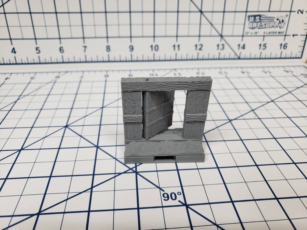 Mine Wall Doors - OpenLock or DragonLock - Openforge - DND - Pathfinder - Dungeons & Dragons - RPG - Tabletop - 28 mm / 1"