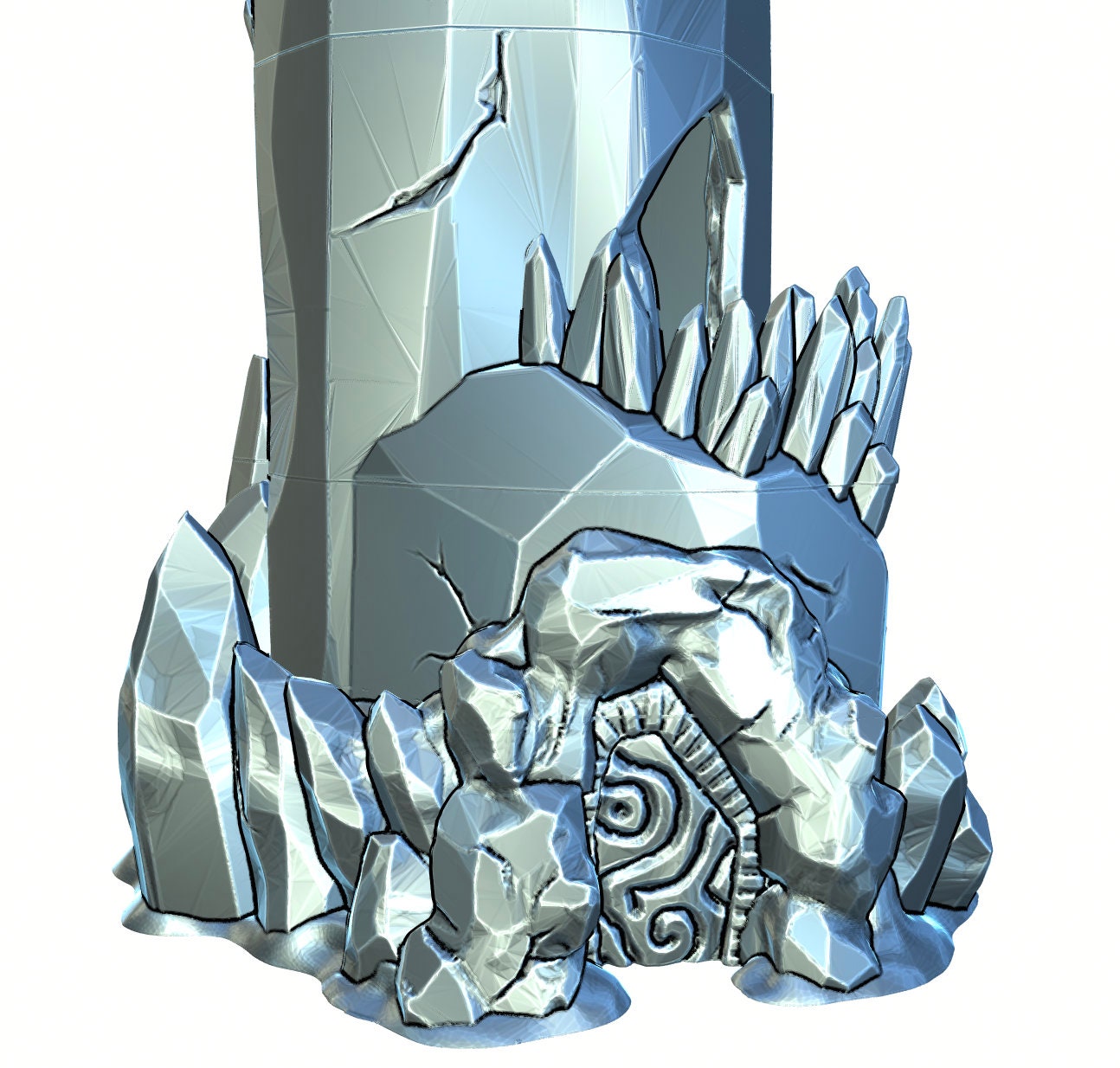 Crystal Shard Tower - Wilds of Wintertide - EC3D - Openforge - DND - Pathfinder - Dungeons & Dragons - RPG - 28 mm / 1"