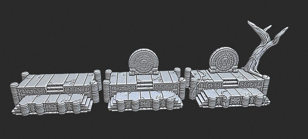 OpenForge - Places of Power - Overgrown Temple - Tabletop - DND - Pathfinder - RPG - 28 mm / 1" - Terrain - Dungeons & Dragons -