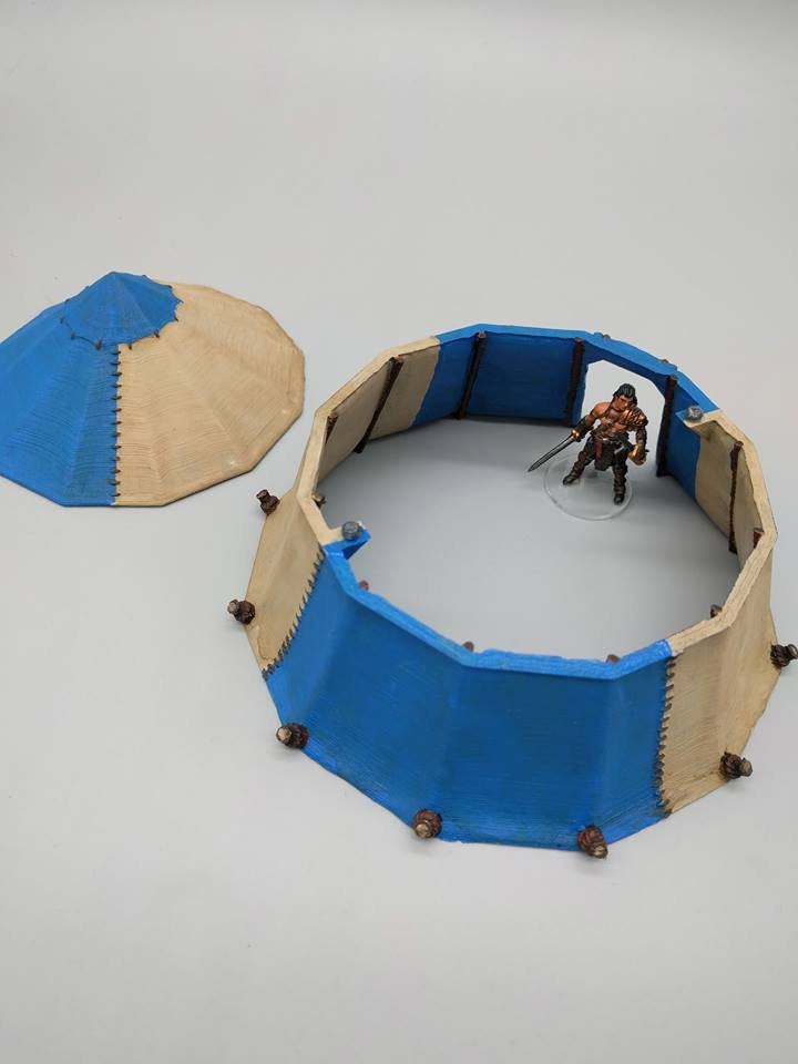Pavilion Tent - OpenForge - DND - Pathfinder - RPG - Dungeon & Dragons - 28 mm / 1" Scale - Dungeon and Map Accessories