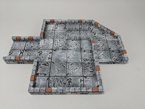 True Tiles - Cut Stone Premium Set 125 Tiles! - OpenLock - DND - Pathfinder - Dungeons & Dragons - Terrain - RPG - Tabletop - 28 mm / 1"