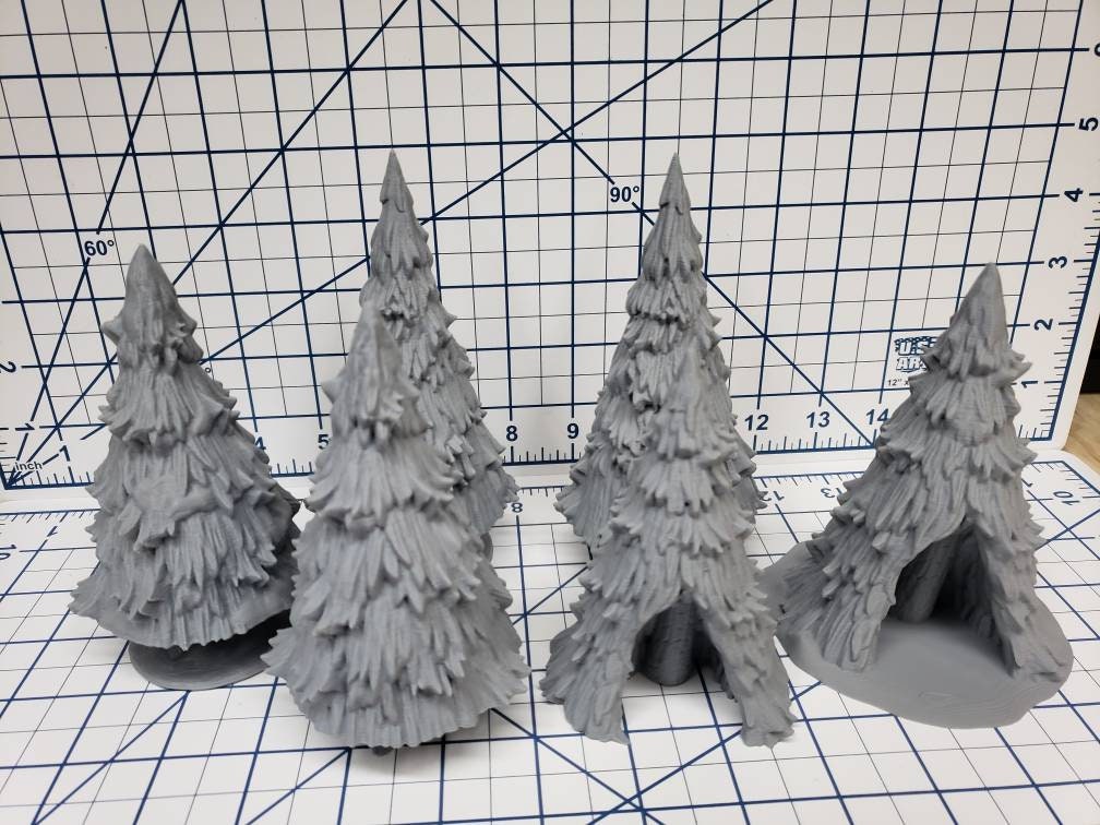 The Wilds of Wintertide Pine Trees - EC3D - DND - Pathfinder - Dungeons & Dragons - RPG - Tabletop - 28 mm / 1" - Scatter Terrain