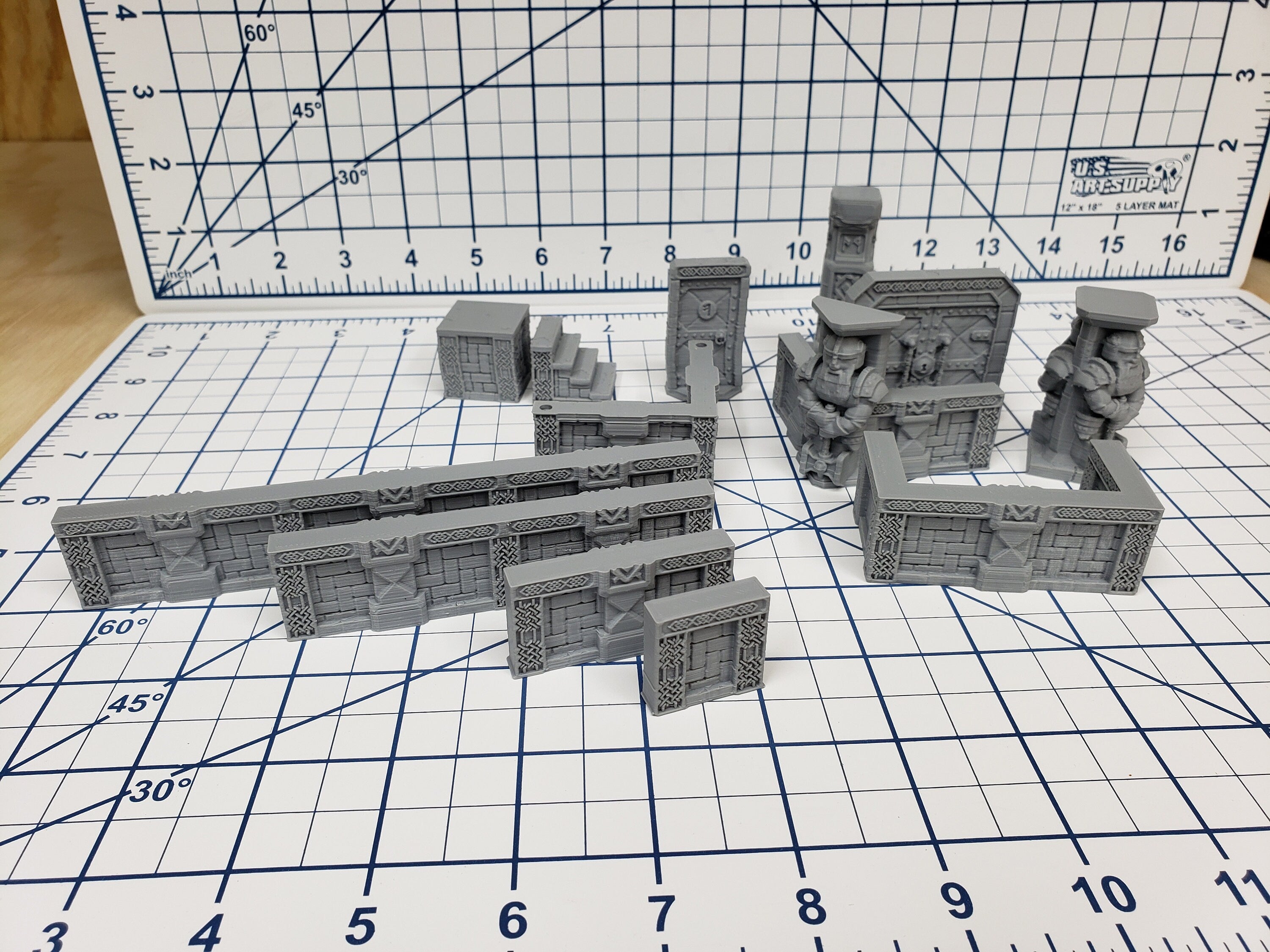DungeonSticks - Dwarven Halls Starter Set 25 Tiles! - DND - Pathfinder - Dungeons & Dragons - Terrain - RPG - Tabletop - 28 mm / 1"