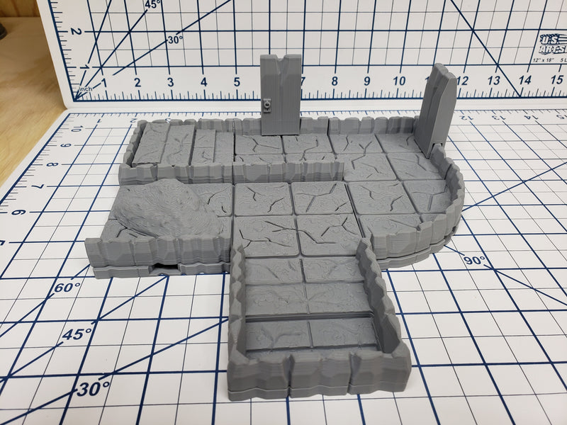 True Tiles - Ice Tiles Starter Set 50 Tiles! - OpenLock - DND - Pathfinder - Dungeons & Dragons - Terrain - RPG - Tabletop - 28 mm / 1"