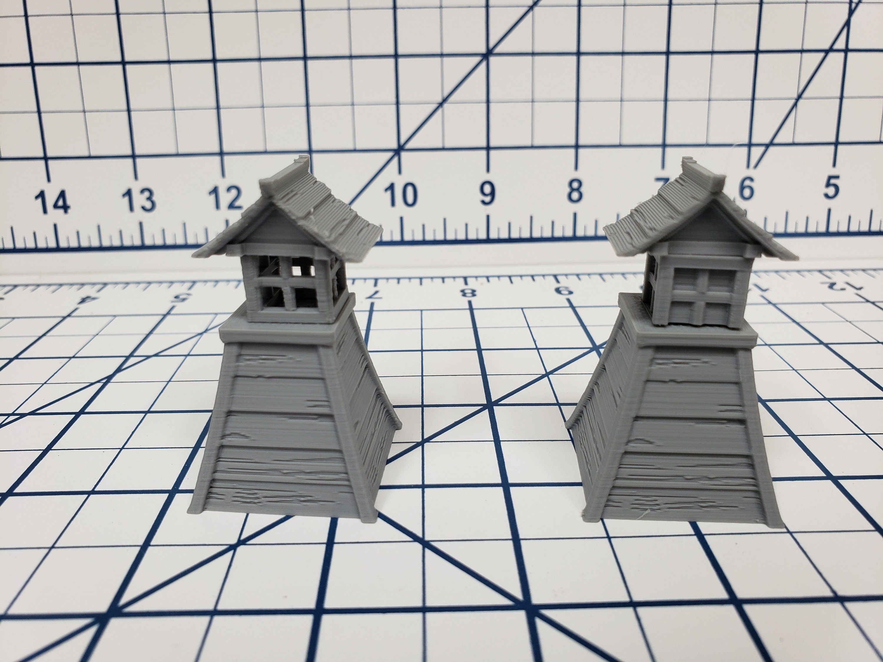 Samurai - Set of 4 Lanterns - DND - Pathfinder - Dungeons & Dragons - - Test of Honour - RPG - Tabletop - 28 mm / 1"