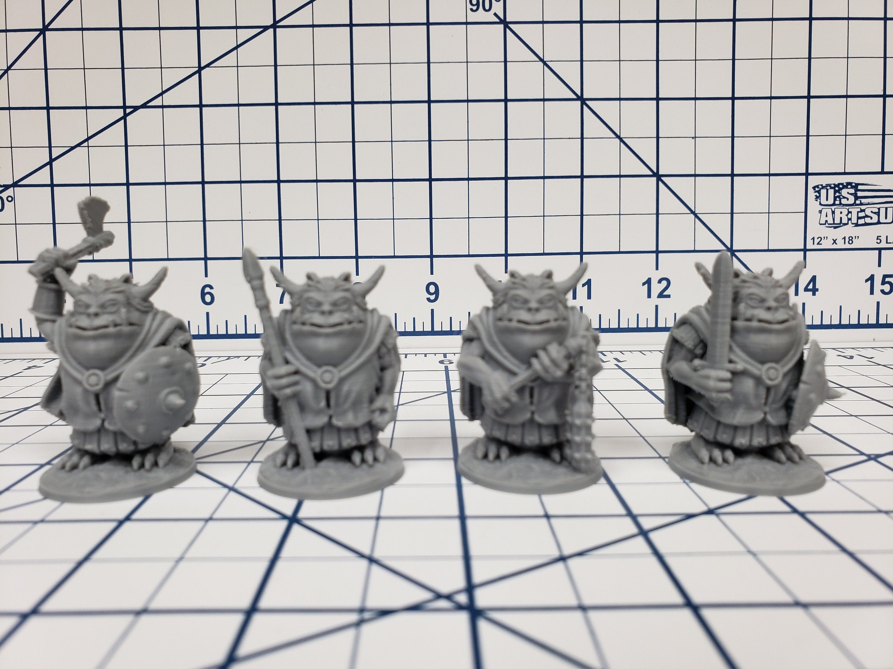 Goblinoid Warriors Set of 4 Minis - DND - Pathfinder - RPG - Dungeon & Dragons - Miniature - Mini - 28 mm / 1" - Fat Dragon Games