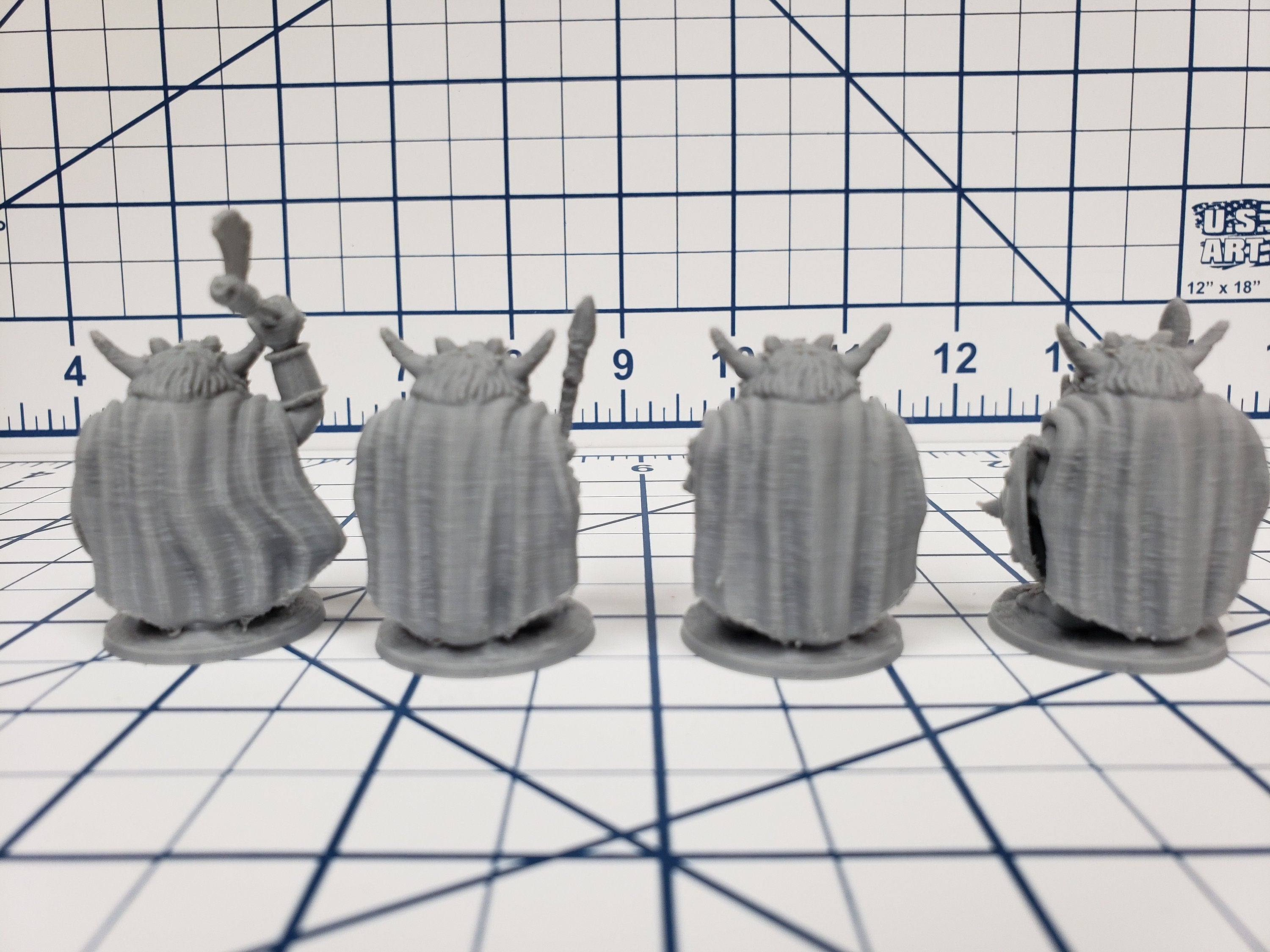 Goblinoid Warriors Set of 4 Minis - DND - Pathfinder - RPG - Dungeon & Dragons - Miniature - Mini - 28 mm / 1" - Fat Dragon Games