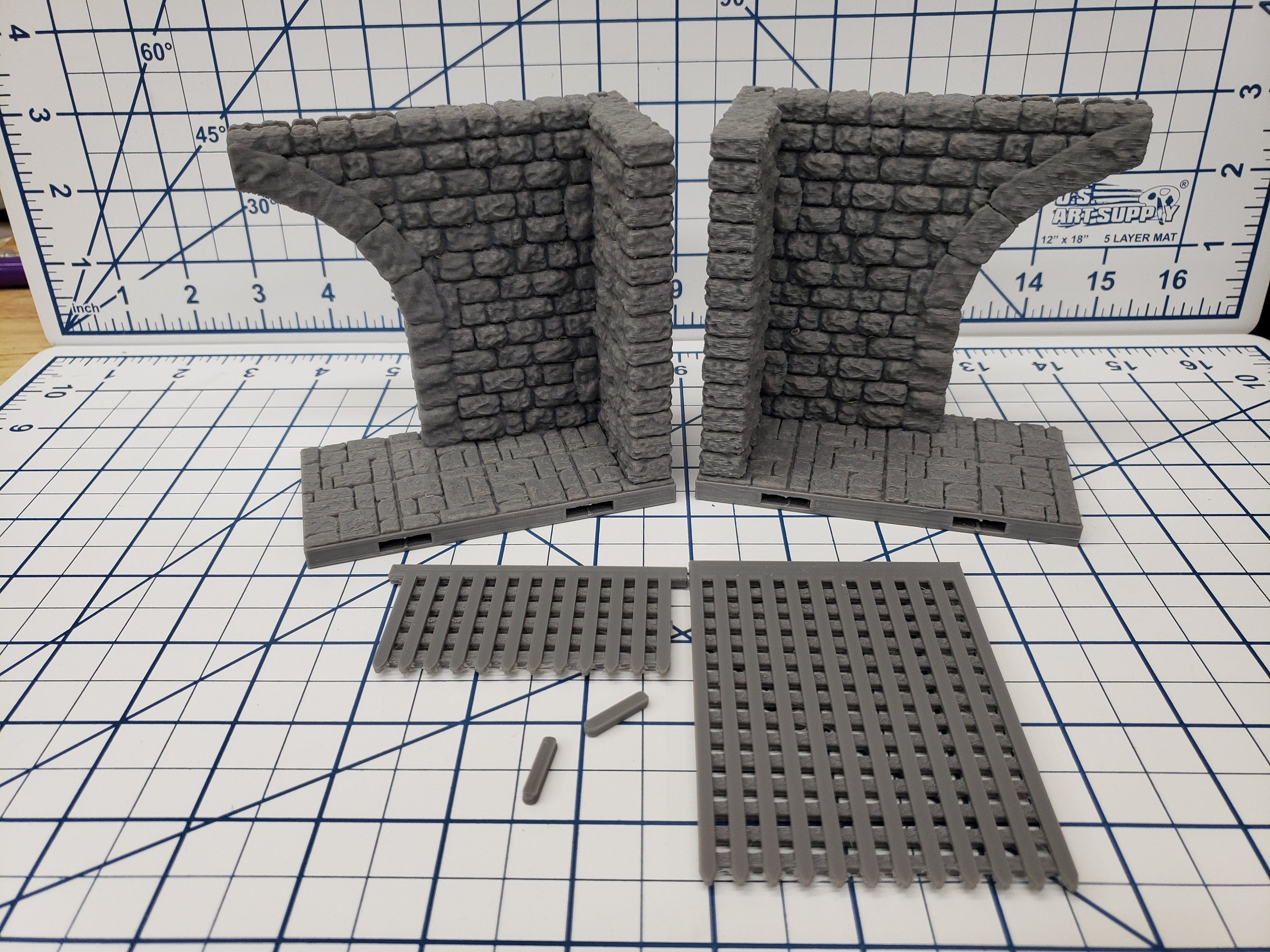 Castle Style - Gatehouse Tiles- DragonLock - DND - Pathfinder - RPG - Dungeon & Dragons - 28 mm / 1" - Terrain - Fat Dragon Games