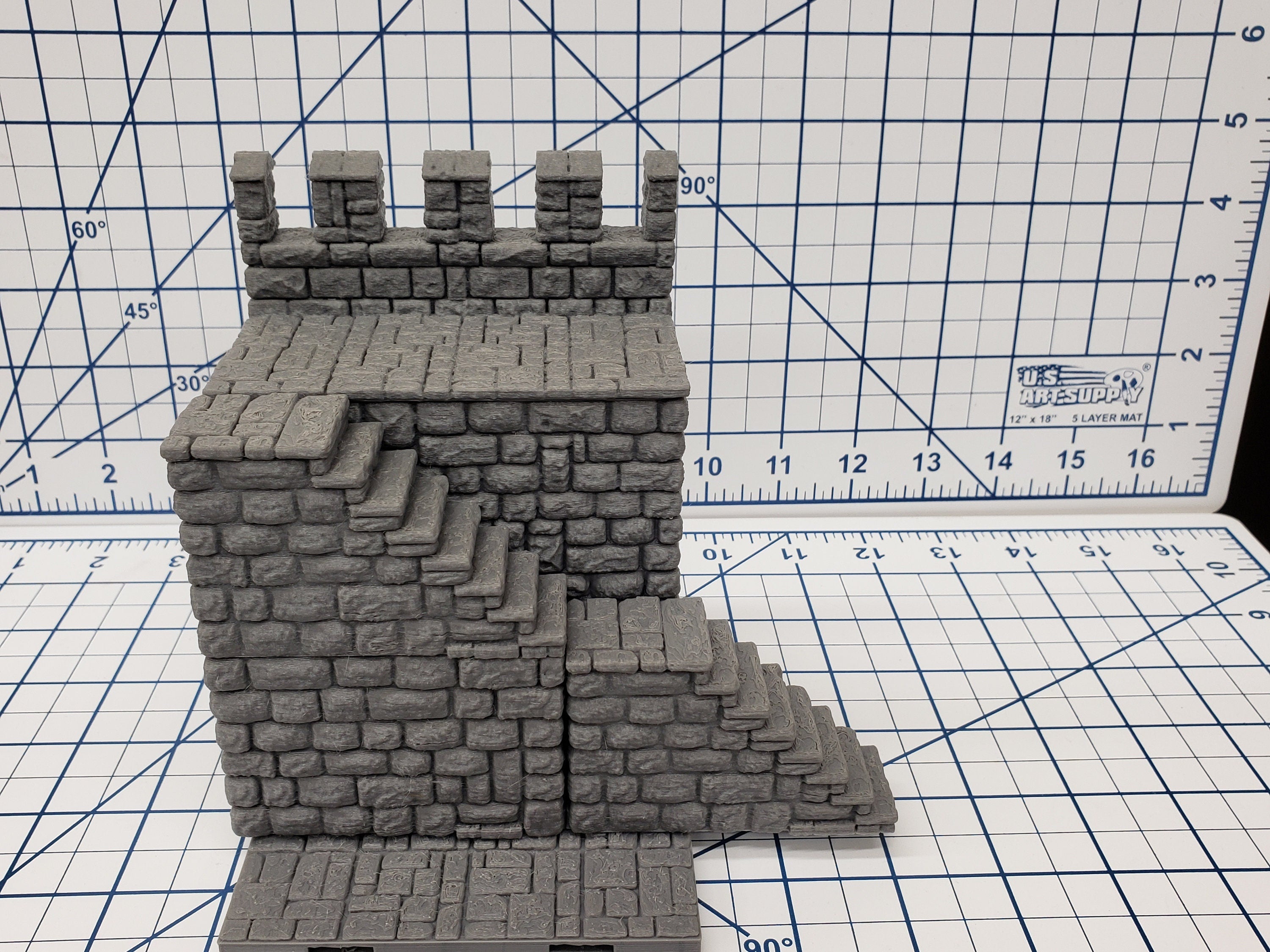 Castle Style - Stairs and Ladders - DragonLock - DND - Pathfinder - RPG - Dungeon & Dragons - 28 mm / 1" - Terrain - Fat Dragon Games