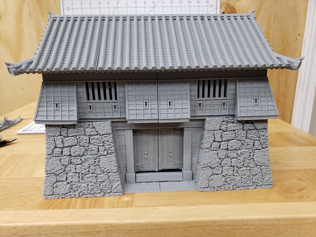Samurai Gate Tower - DND - Pathfinder - Dungeons & Dragons - - Test of Honour - RPG - Tabletop - 28 mm / 1"