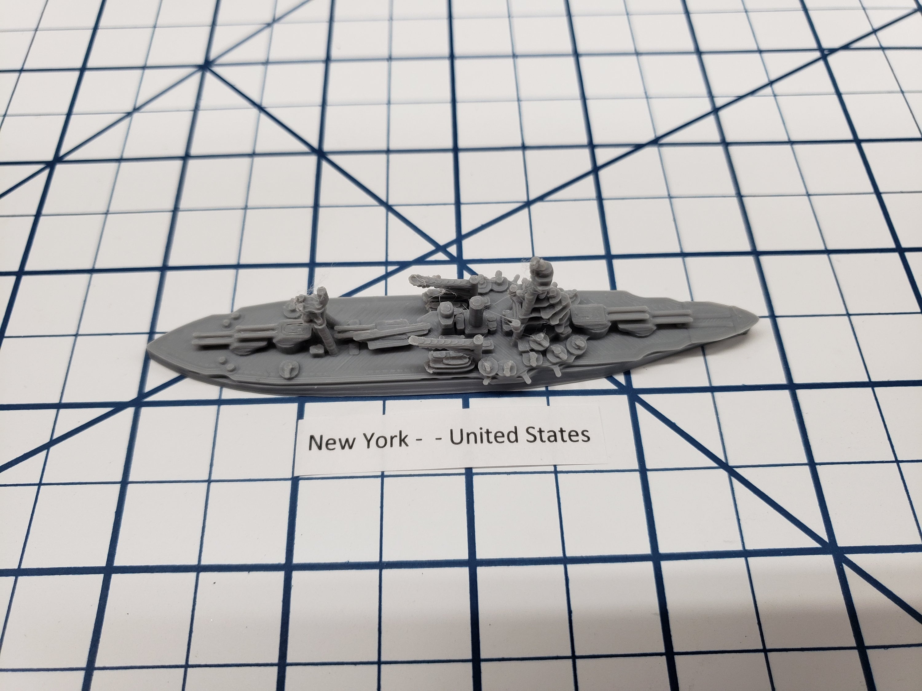 Battleship - New York - US Navy - Wargaming - Axis and Allies - Naval Miniature - Tabletop Games - Warships