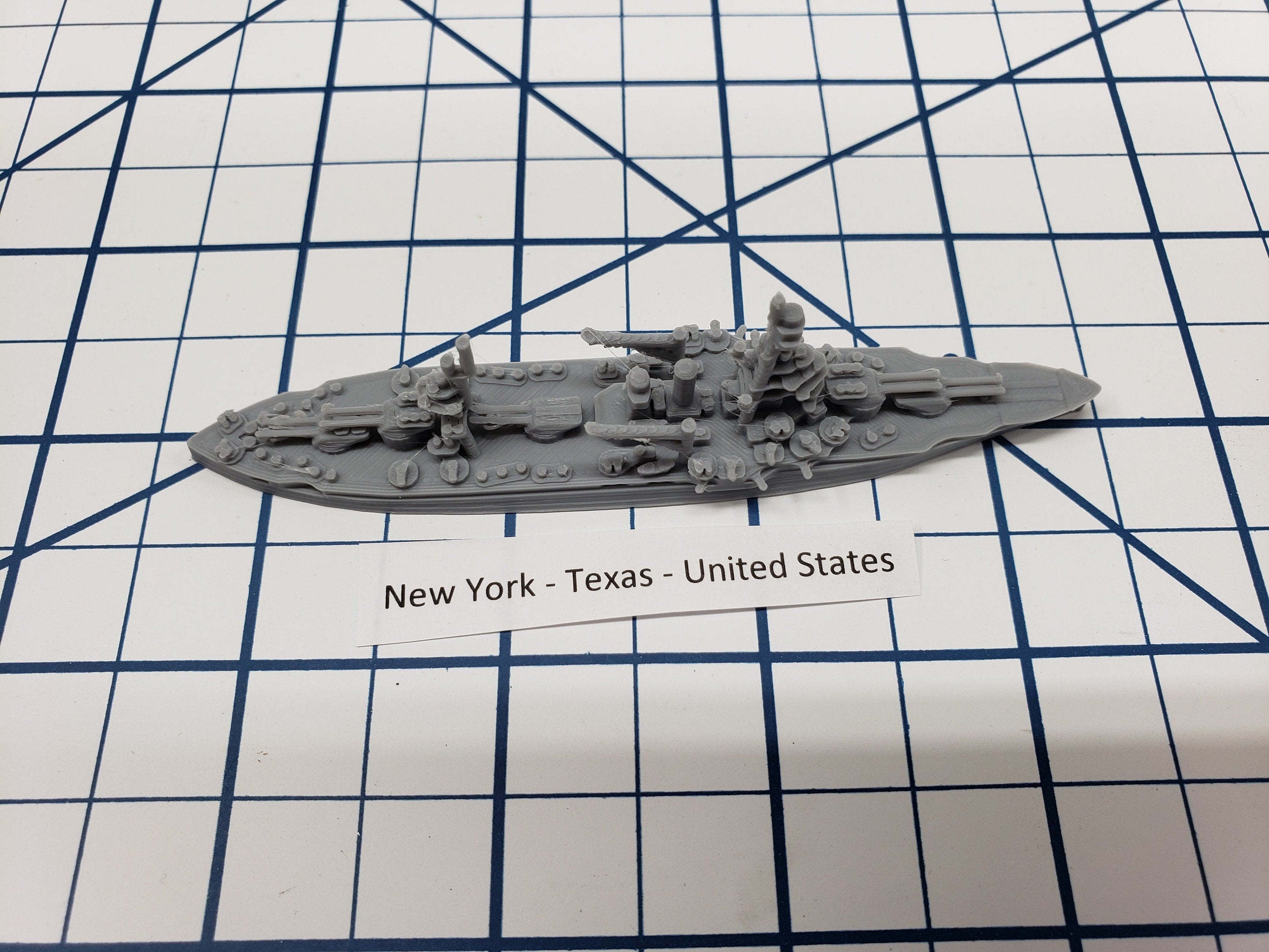 Battleship - Texas - US Navy - Wargaming - Axis and Allies - Naval Miniature - Tabletop Games - Warships