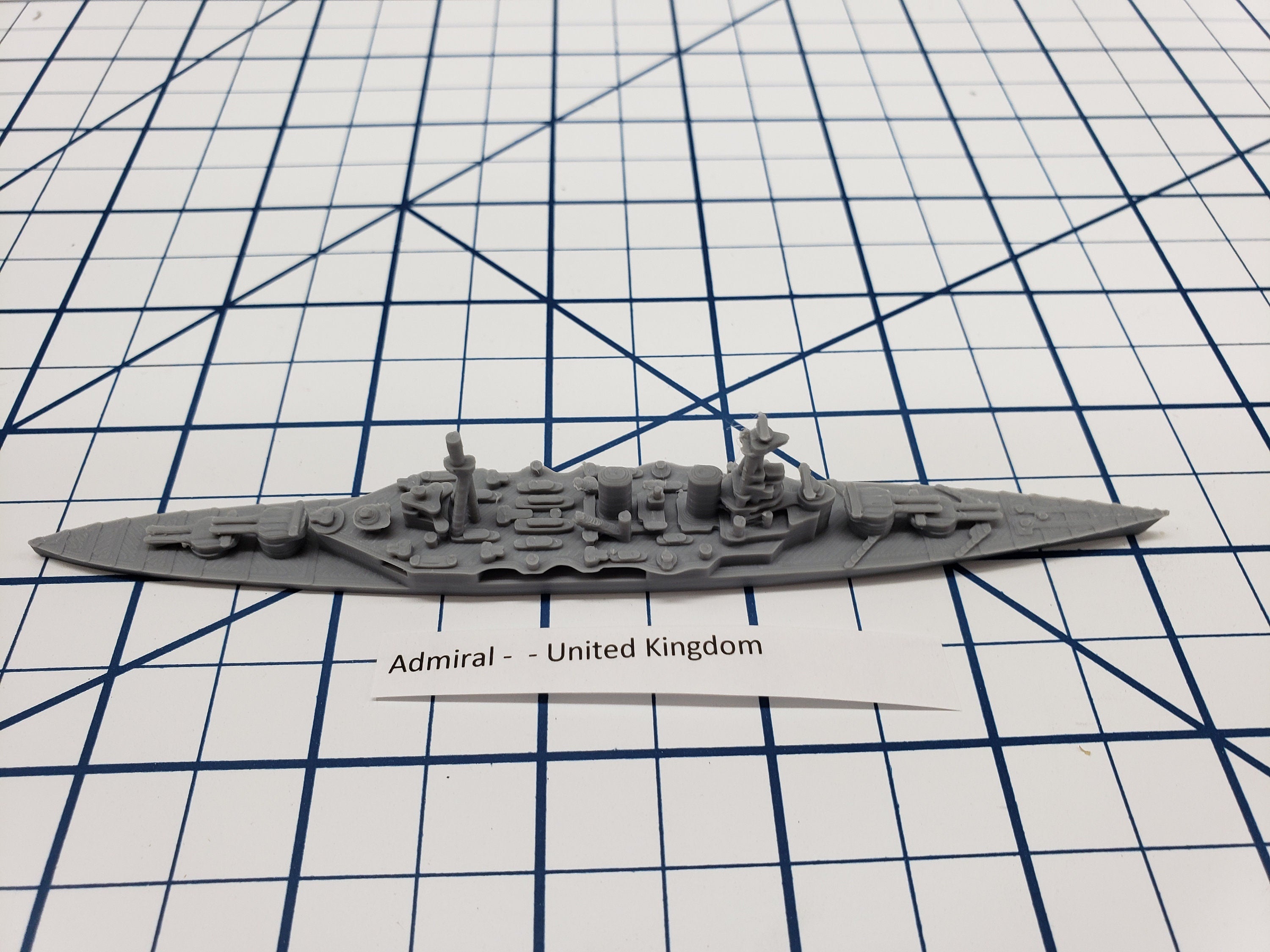 Battleship - HMS Admiral 1941 - HMS Hood - Royal Navy - Wargaming - Axis and Allies - Naval Miniature - Warships