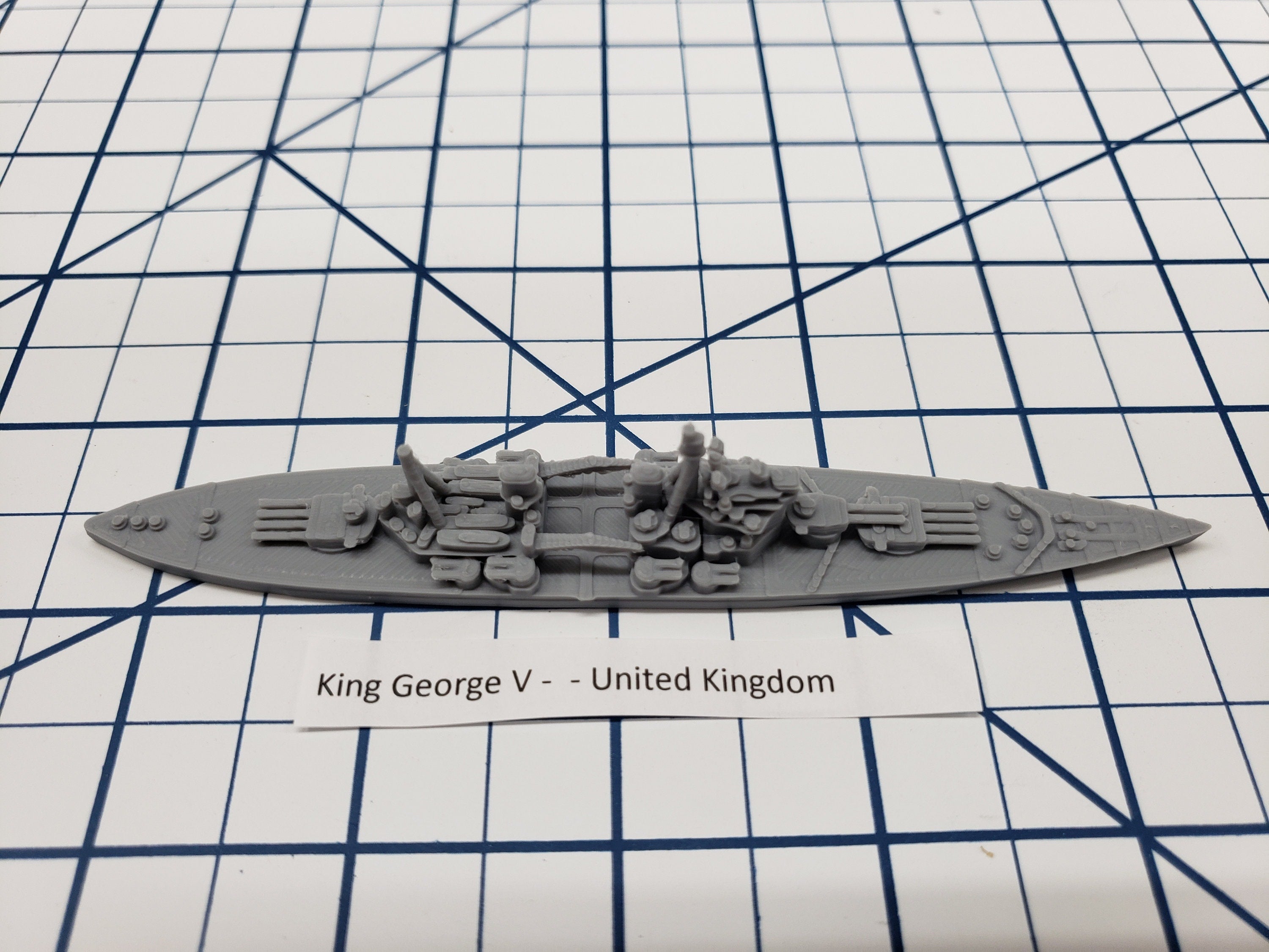 Battleship - HMS King George V - Royal Navy - Wargaming - Axis and Allies - Naval Miniature - Tabletop Games - Warships