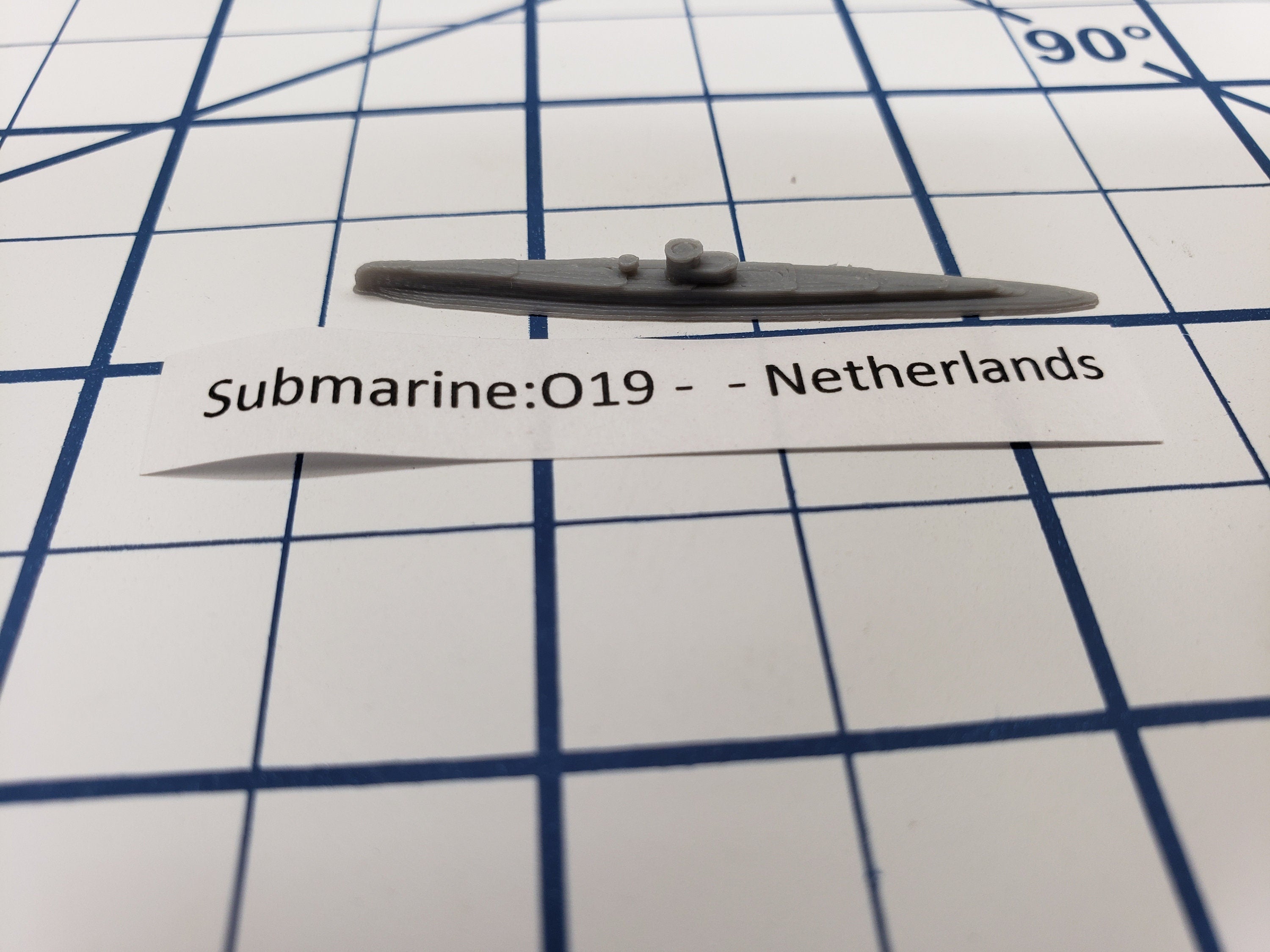 Submarine - Type O19 - Netherlands - Wargaming - Axis and Allies - Naval Miniature - Tabletop Games - Warships