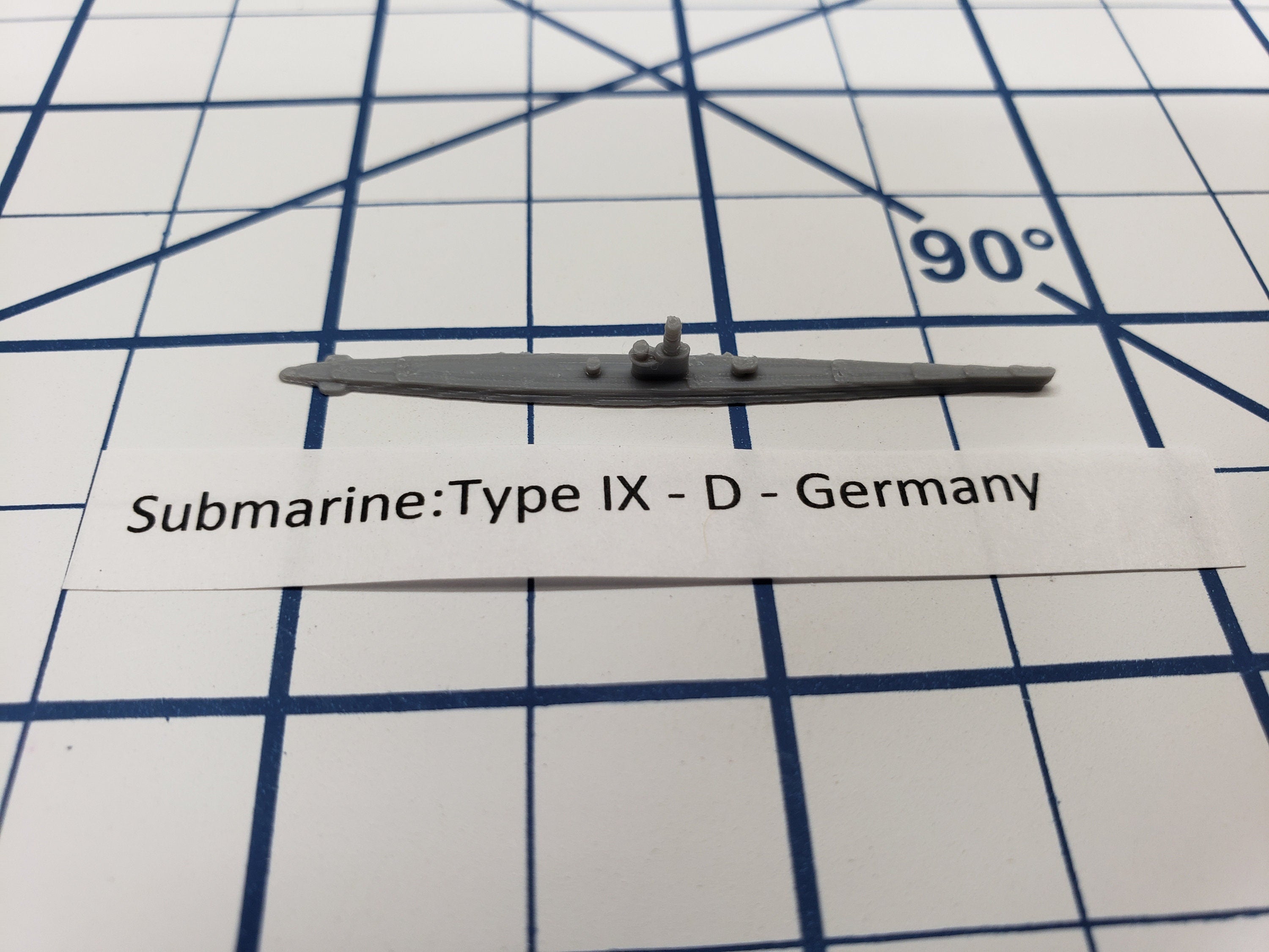Submarine - Type IX D- German Navy - Wargaming - Axis and Allies - Naval Miniature - Tabletop Games - Warships