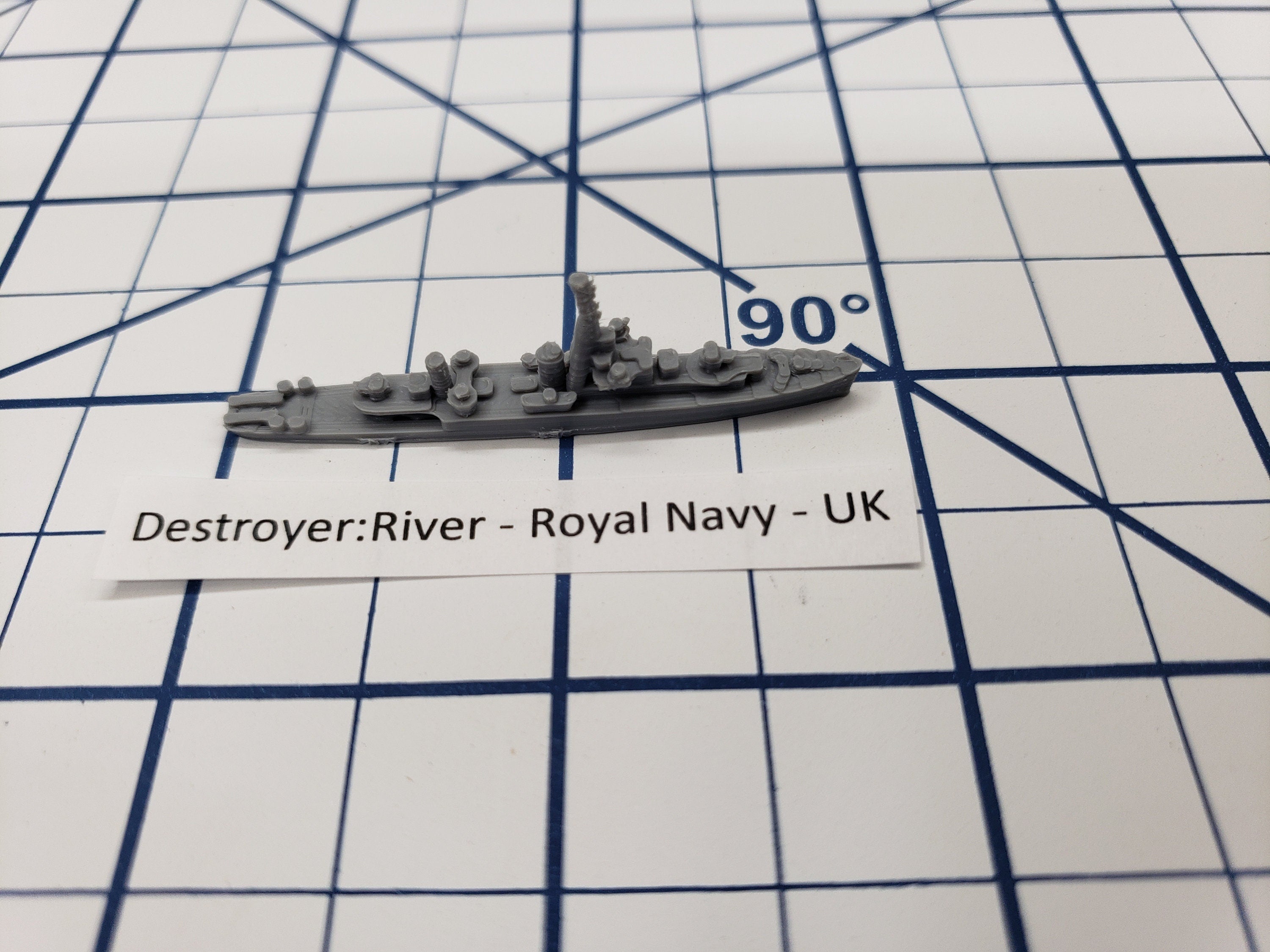 Destroyer - River Class - Royal Navy - Wargaming - Axis and Allies - Naval Miniature - Tabletop Games - Warships
