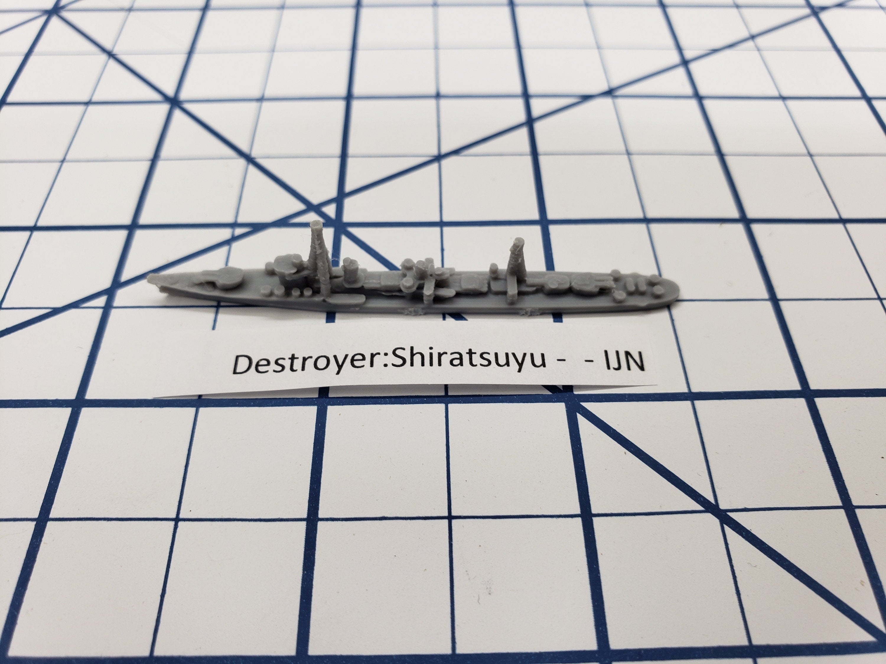 Destroyer - Shiratsuyu Class - IJN - Wargaming - Axis and Allies - Naval Miniature - Tabletop Games - Warships