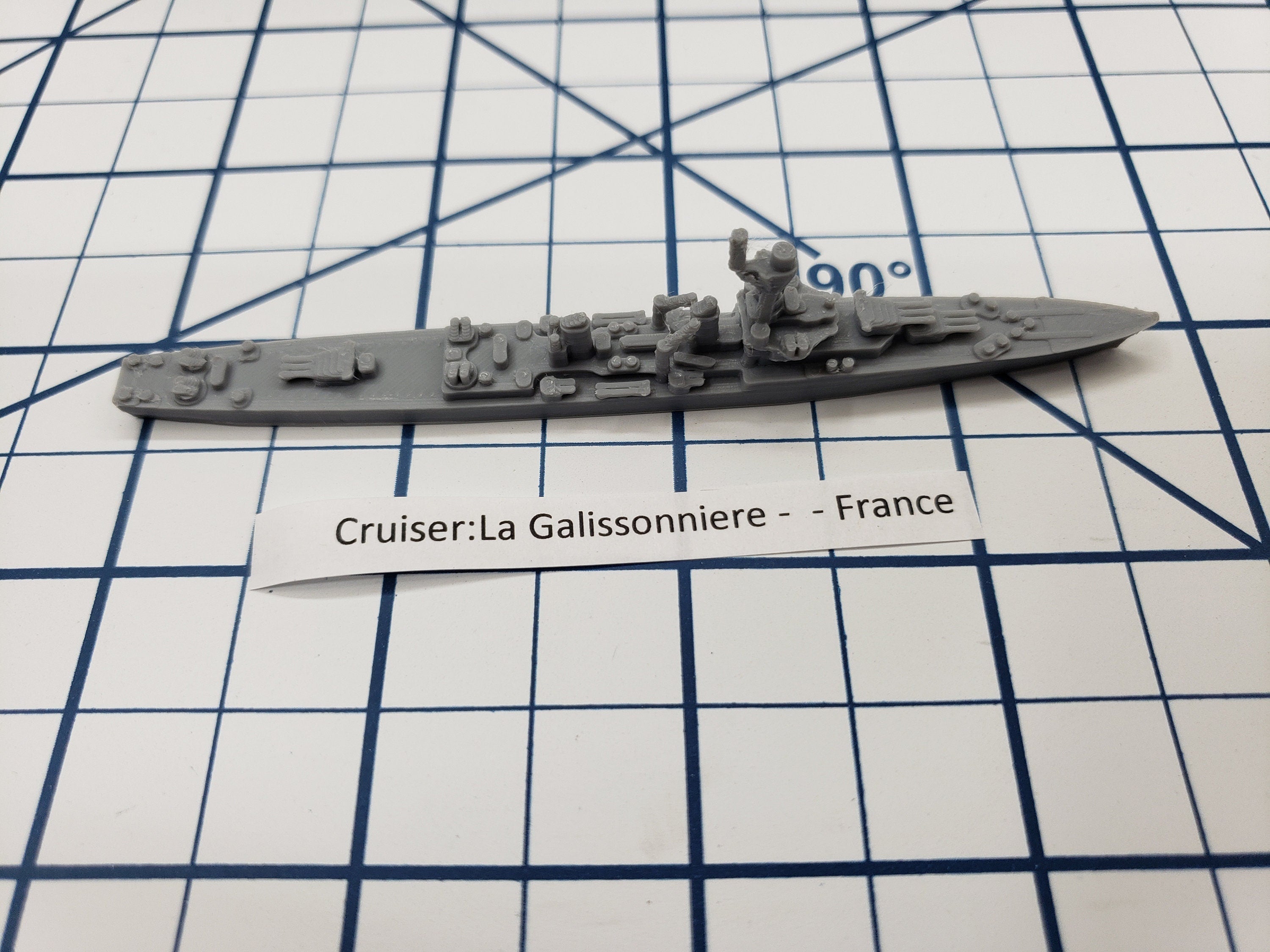 Cruiser - La Galissonniere - French Navy - Wargaming - Axis and Allies - Naval Miniature - Tabletop Games - Warships