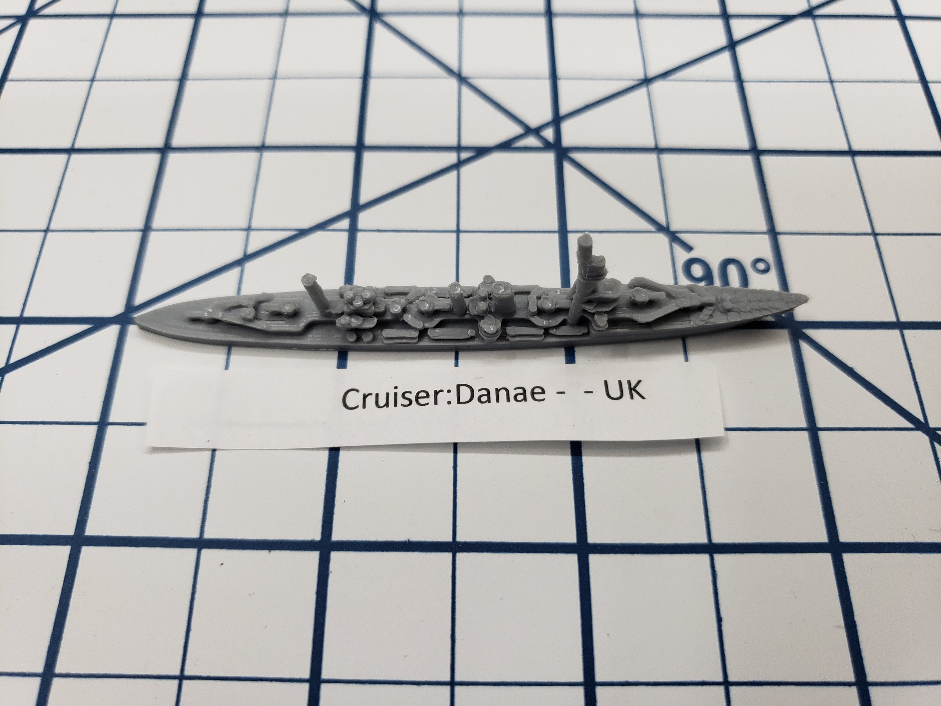 Cruiser - Danae - Royal Navy - Wargaming - Axis and Allies - Naval Miniature - Tabletop Games - Warships