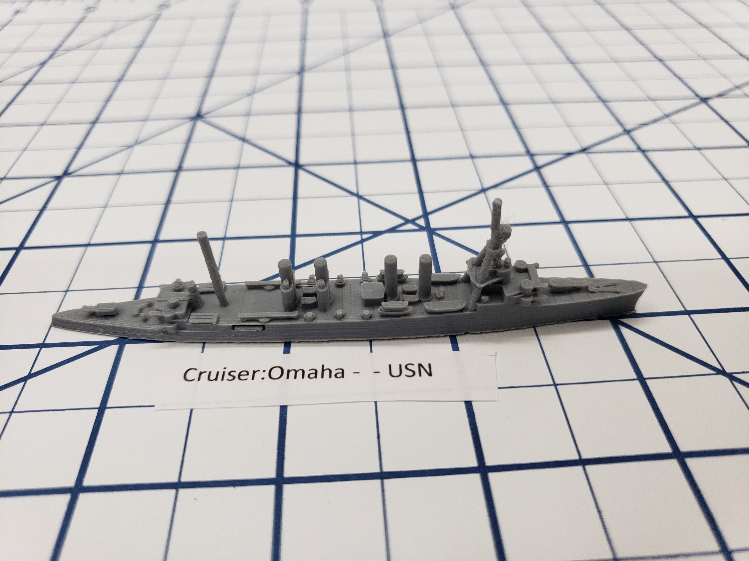 Cruiser - Omaha - USN - Wargaming - Axis and Allies - Naval Miniature - Tabletop Games - Warships