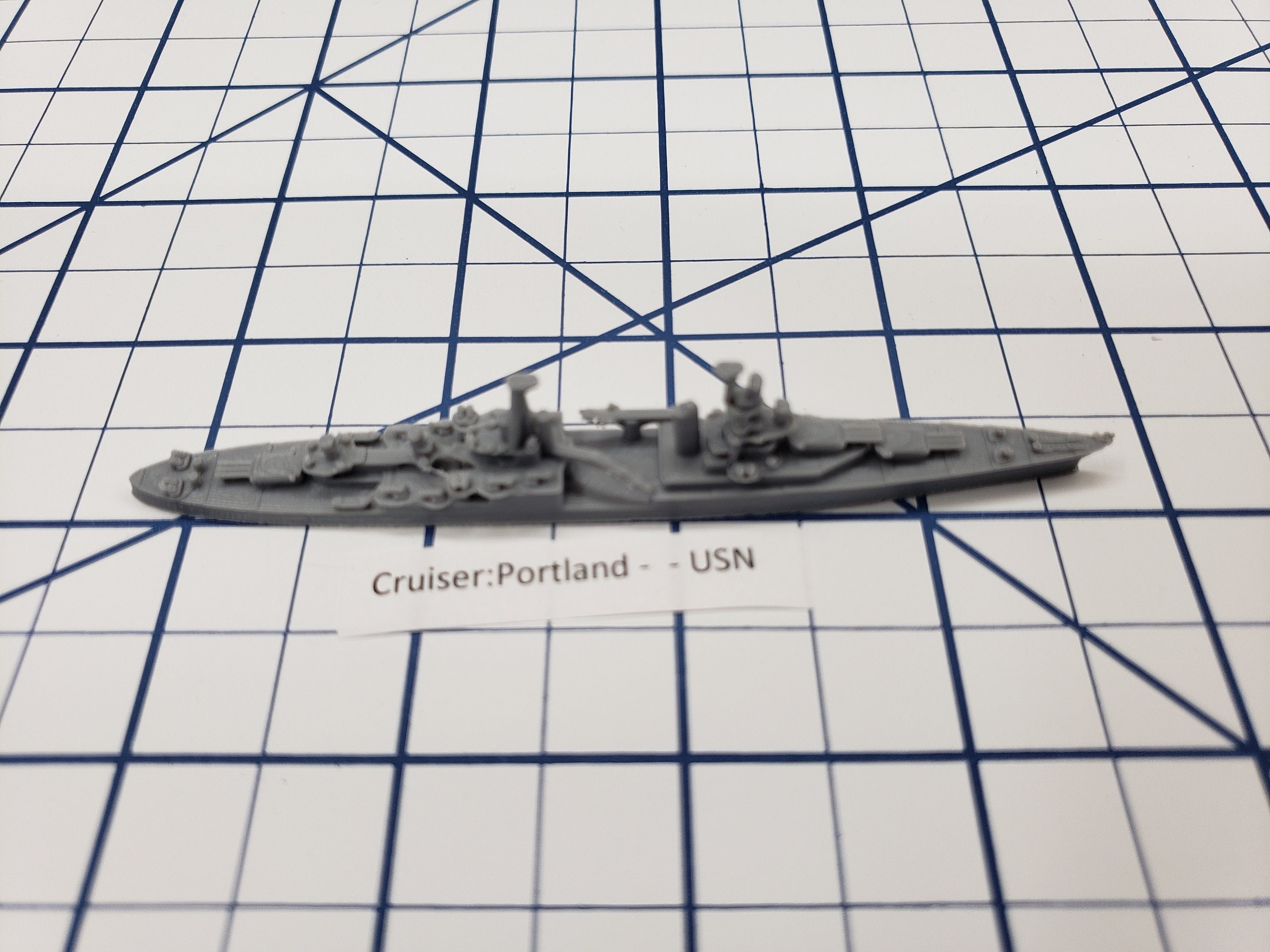 Cruiser - Portland - USN - Wargaming - Axis and Allies - Naval Miniature - Tabletop Games - Warships