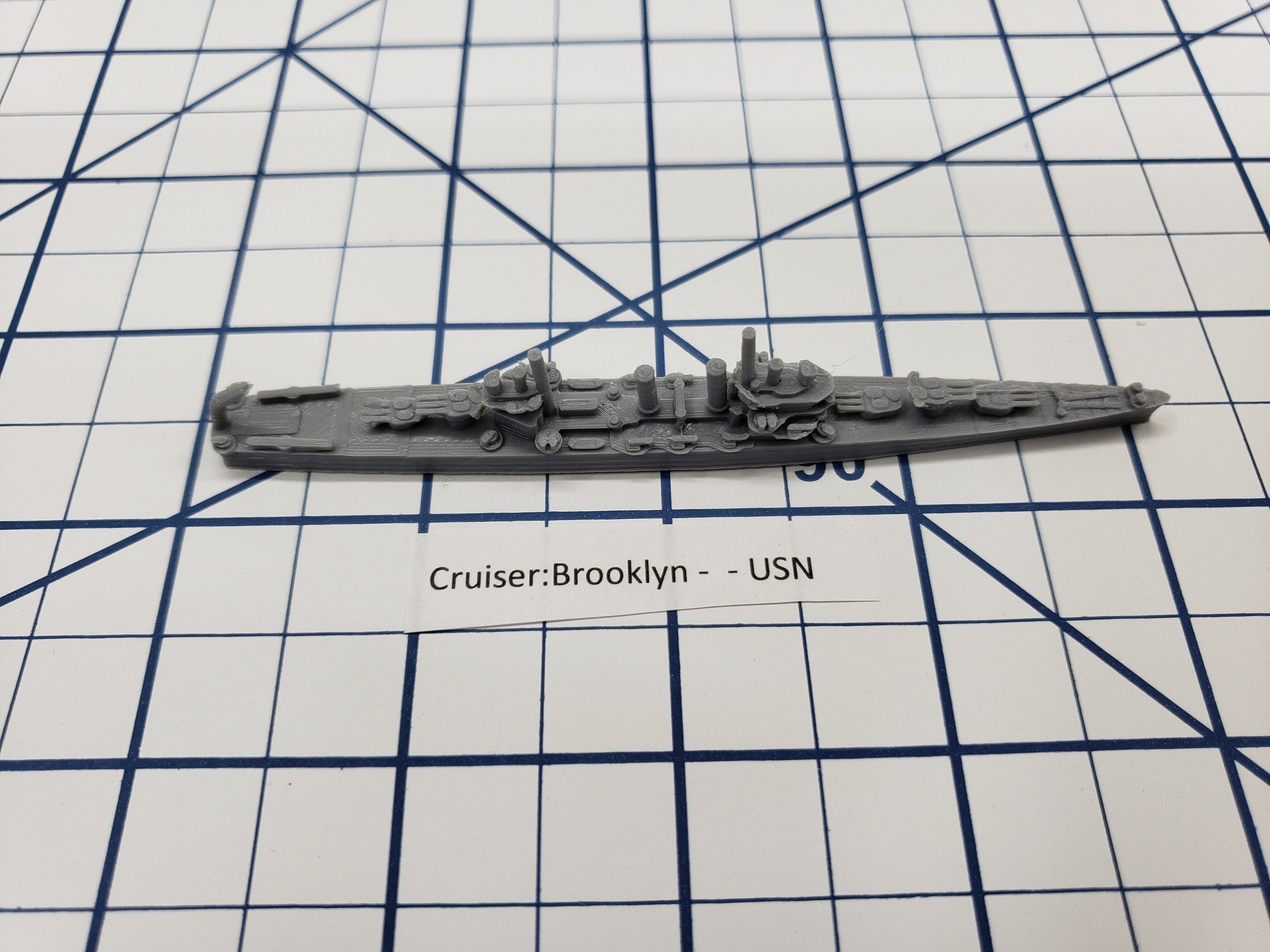 Cruiser - Brooklyn - USN - Wargaming - Axis and Allies - Naval Miniature - Tabletop Games - Warships