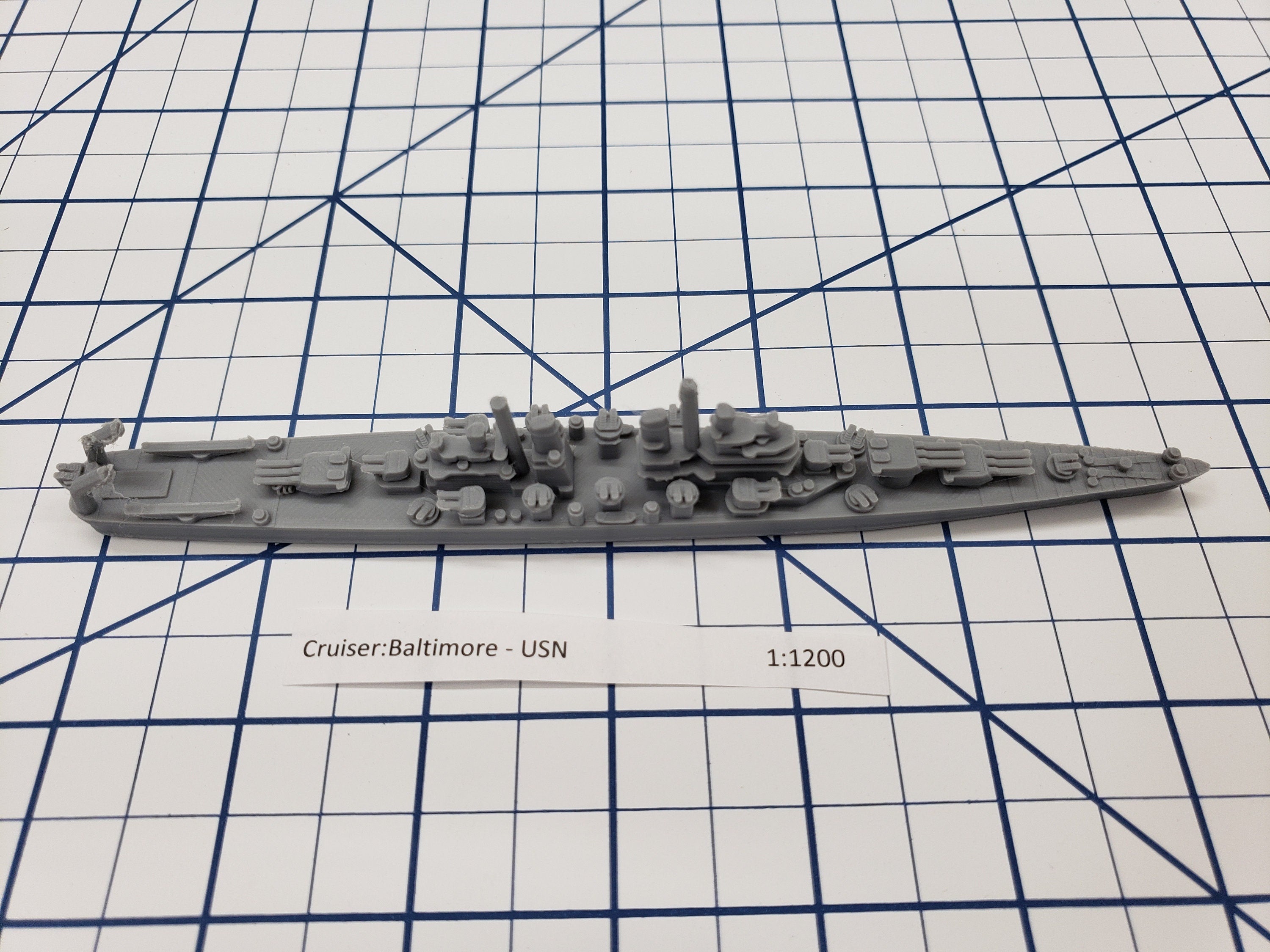 Cruiser - Baltimore - USN - Wargaming - Axis and Allies - Naval Miniature - Tabletop Games - Warships