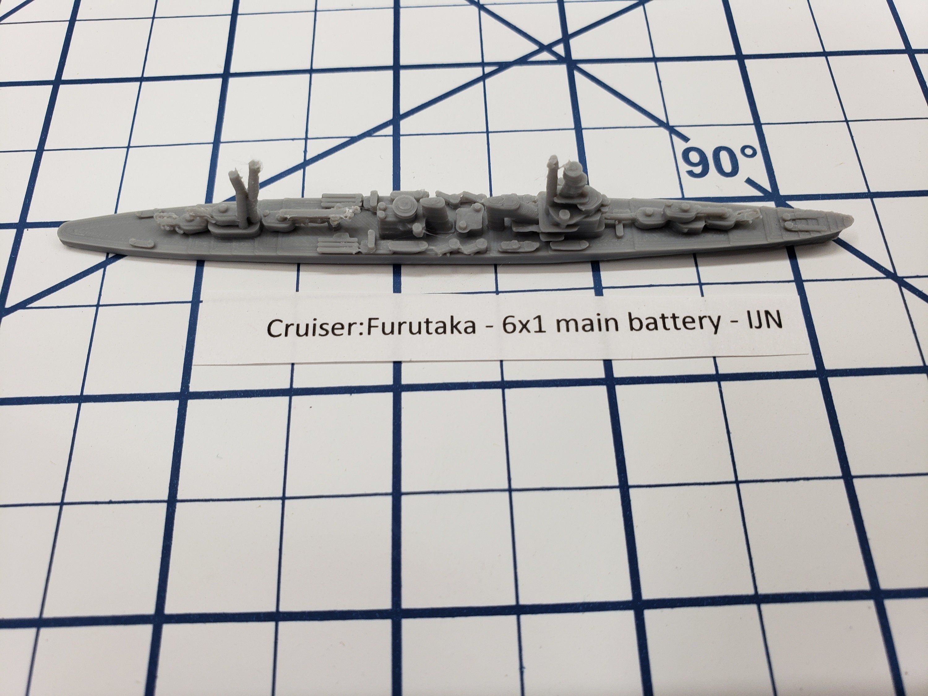 Cruiser - Furutaka - IJN - Wargaming - Axis and Allies - Naval Miniature - Tabletop Games - Warships