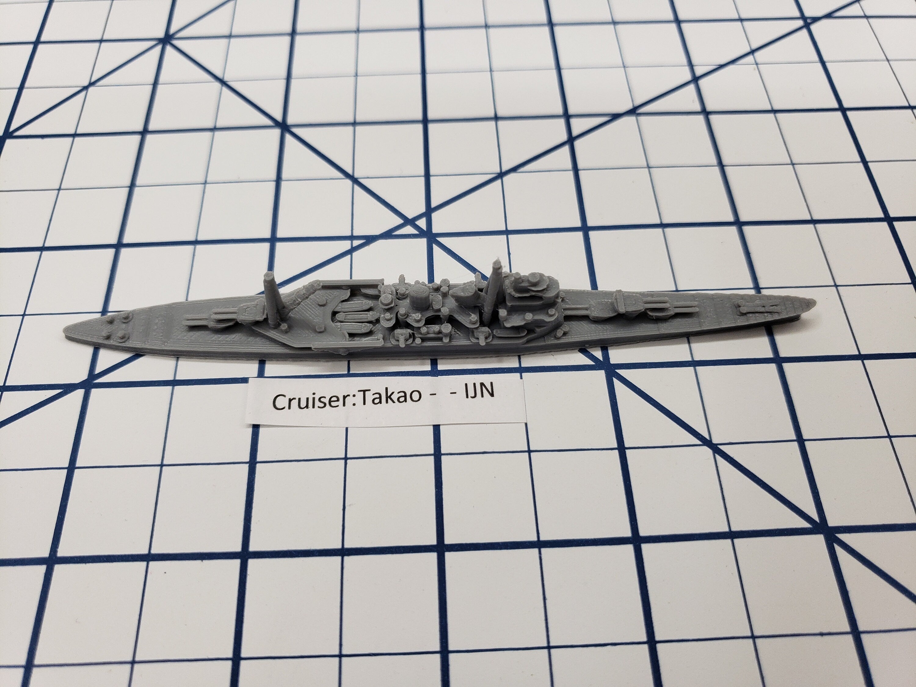 Cruiser - Takao - IJN - Wargaming - Axis and Allies - Naval Miniature - Tabletop Games - Warships