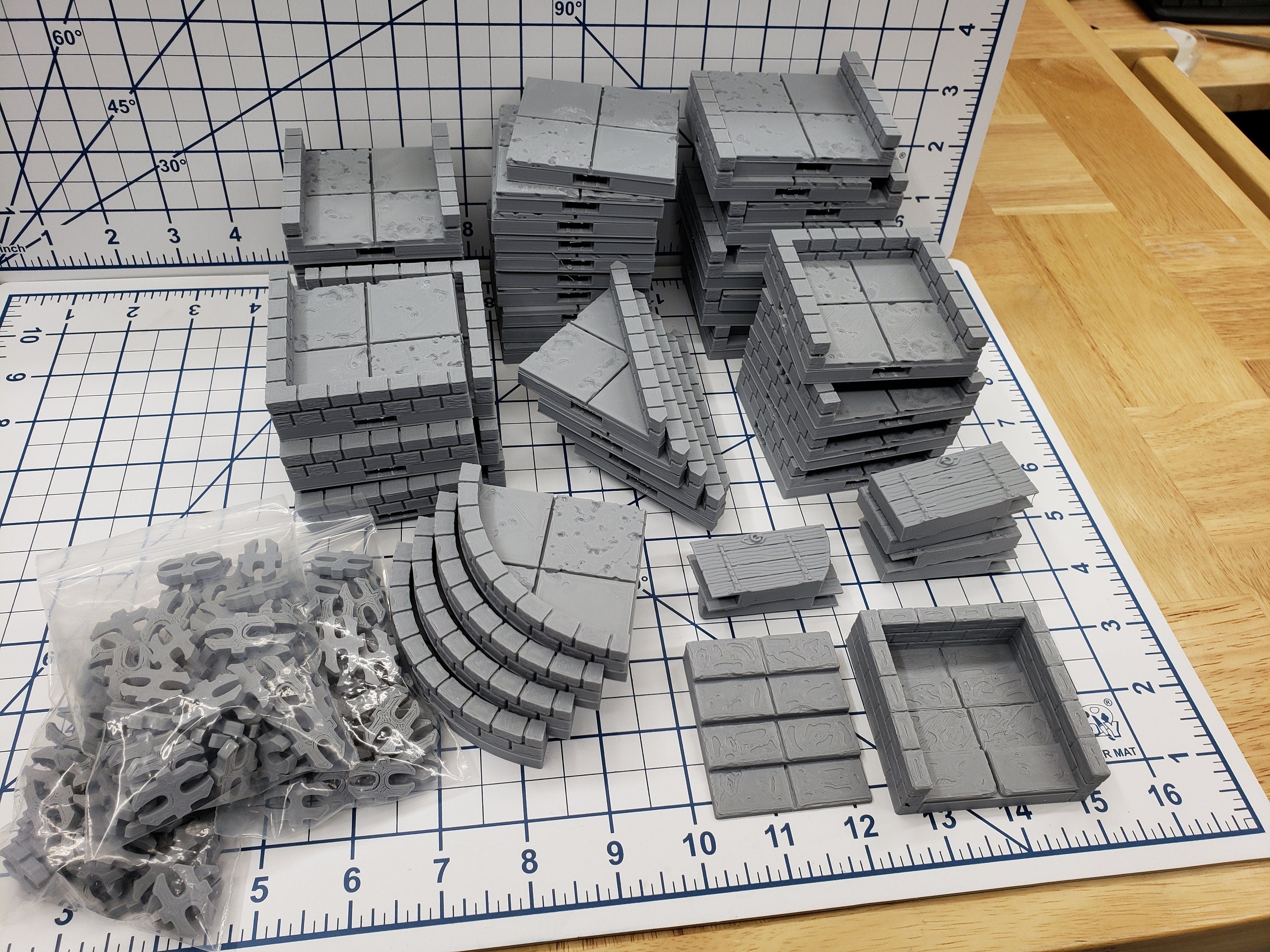 True Tiles - Cut Stone Starter Set 50 Tiles! - OpenLock - DND - Pathfinder - Dungeons & Dragons - Terrain - RPG - Tabletop - 28 mm / 1"