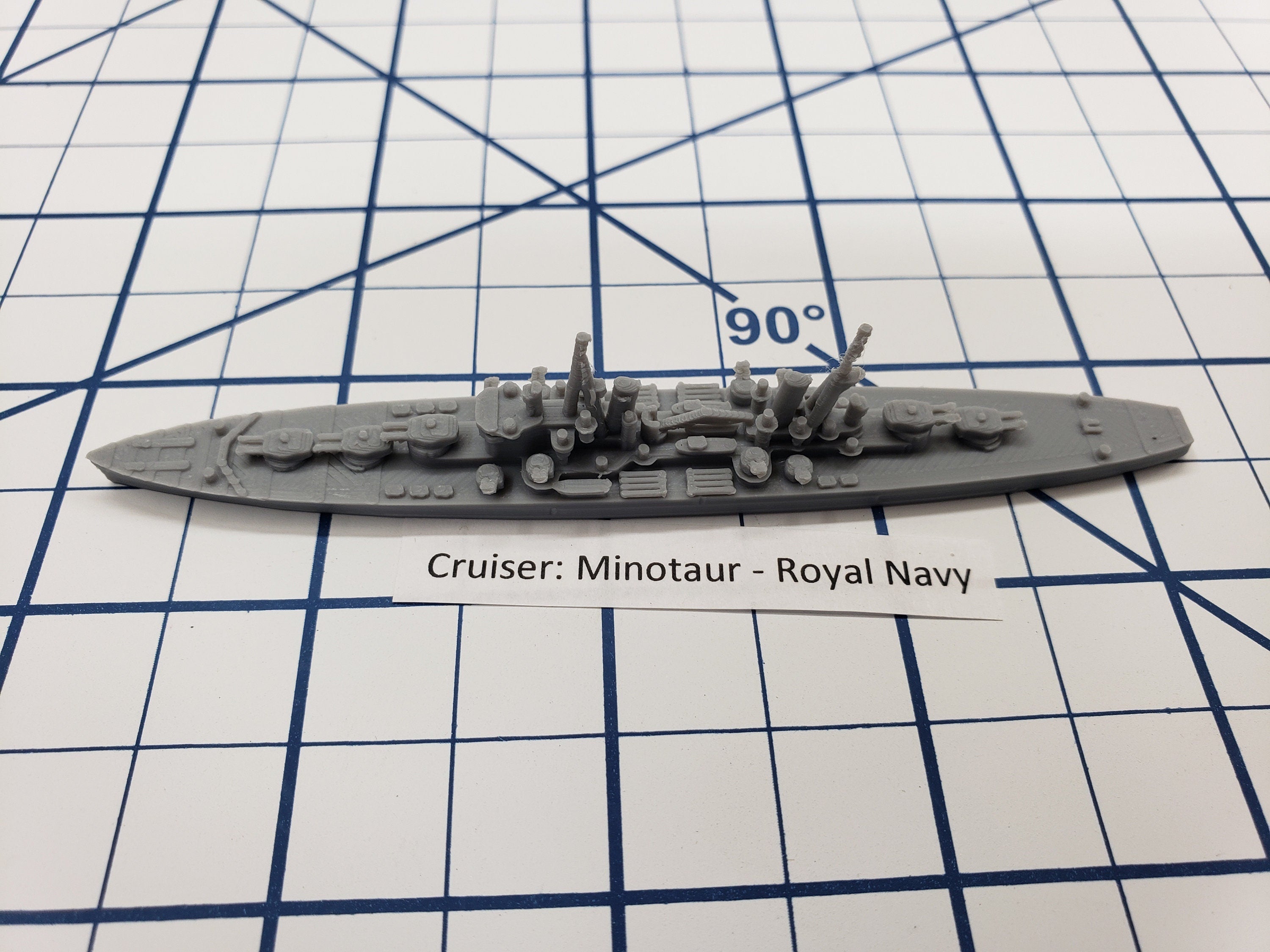 Cruiser - Minotaur - Royal Navy - Wargaming - Axis and Allies - Naval Miniature - Tabletop Games - Warships