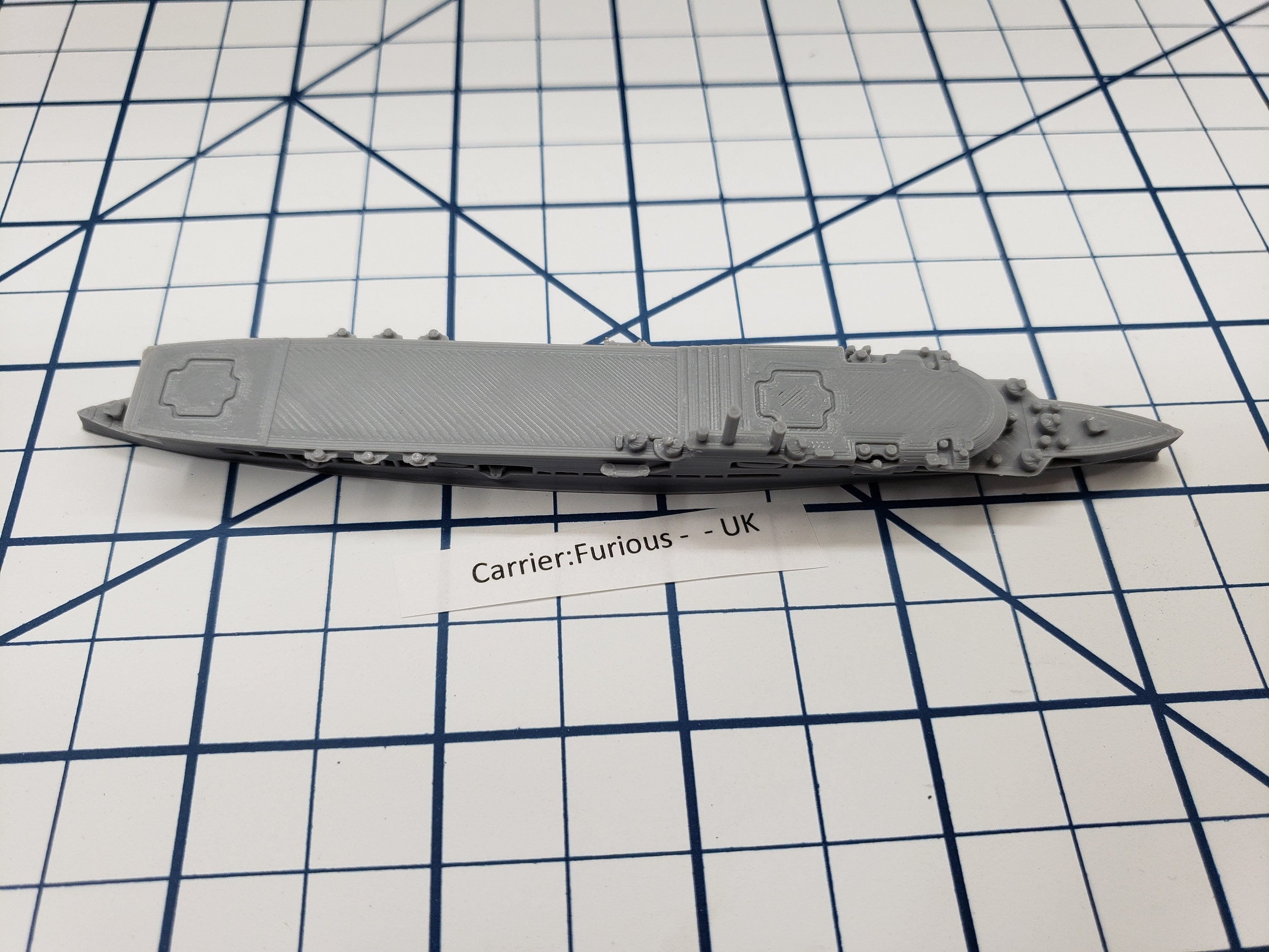 Carrier - Furious - Royal Navy - Wargaming - Axis and Allies - Naval Miniature - Tabletop Games - Warships