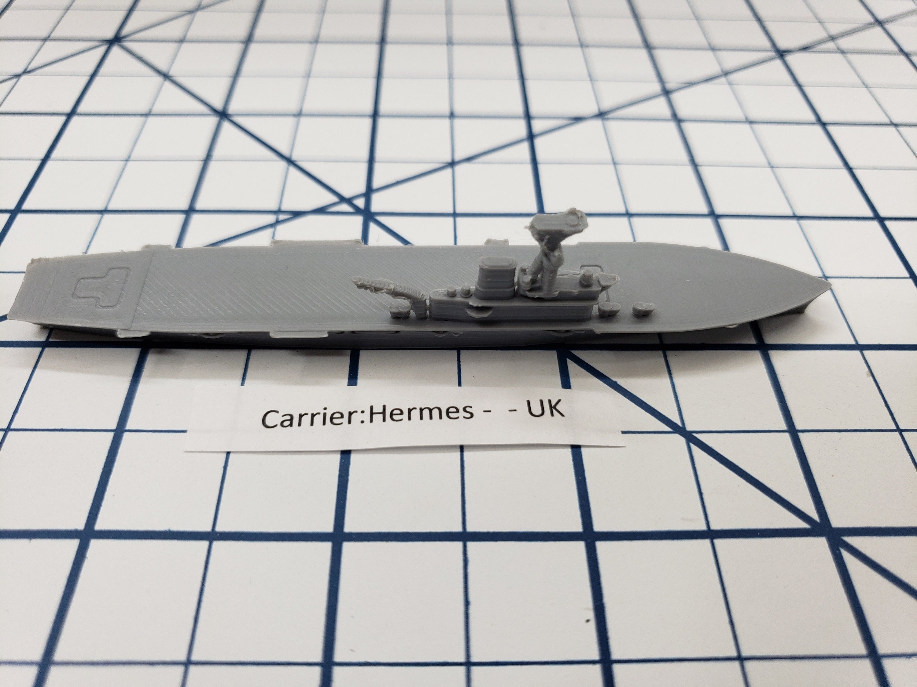 Carrier - Hermes - Royal Navy - Wargaming - Axis and Allies - Naval Miniature - Tabletop Games - Warships