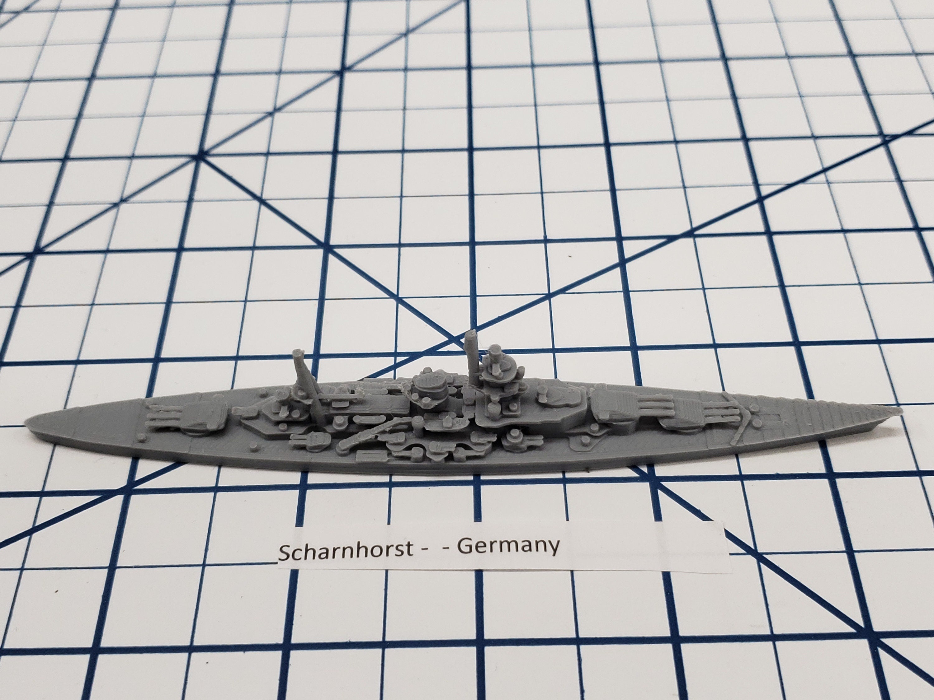 Battleship - Scharnhorst - German Navy - Wargaming - Axis and Allies - Naval Miniature - US Navy - Tabletop - Warships
