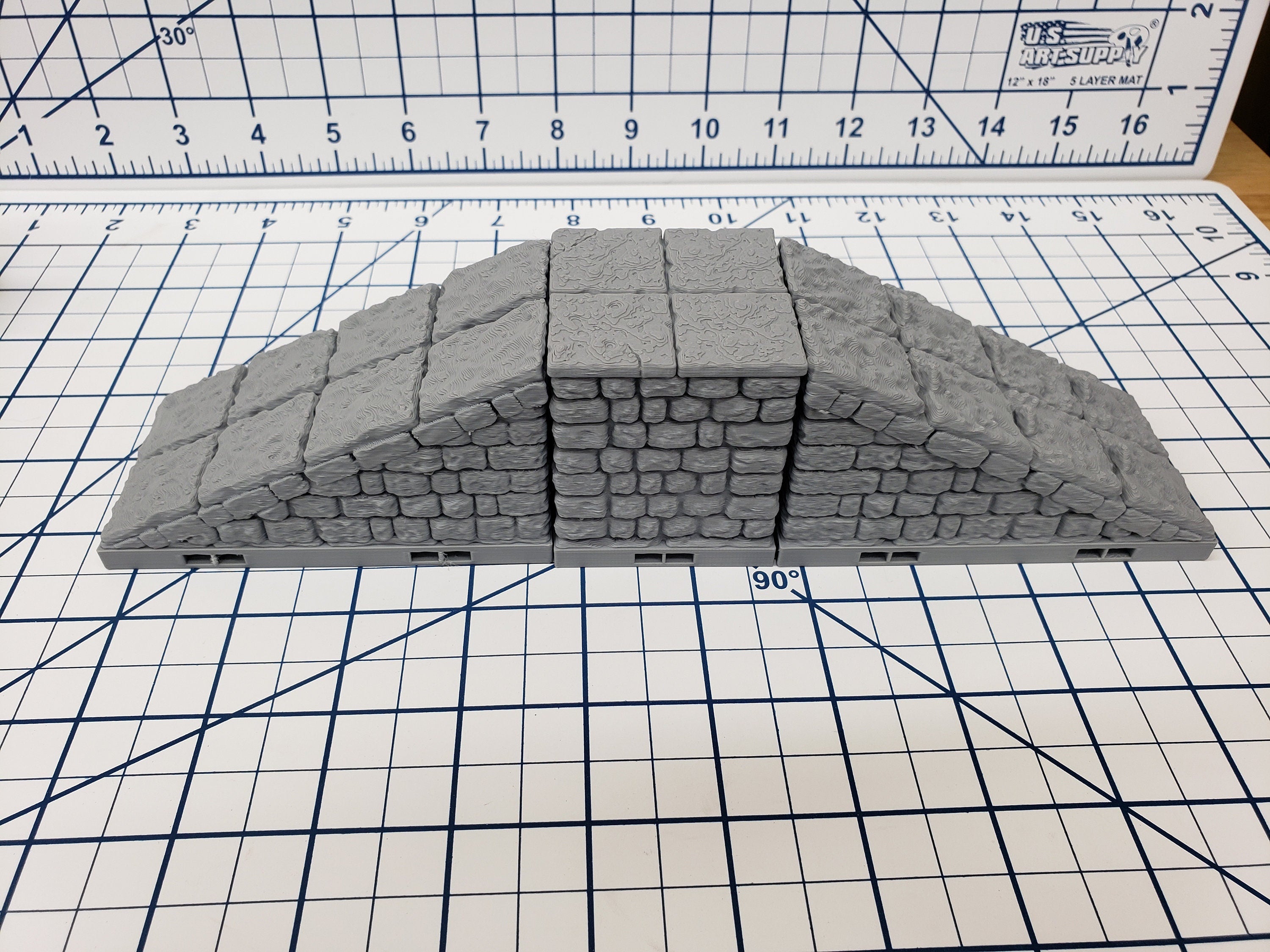 Dungeon Style - Ramps / Elevated Tiles - DragonLock - DND - Pathfinder - RPG - Dungeon & Dragons - 28 mm / 1" - Terrain - Fat Dragon Games