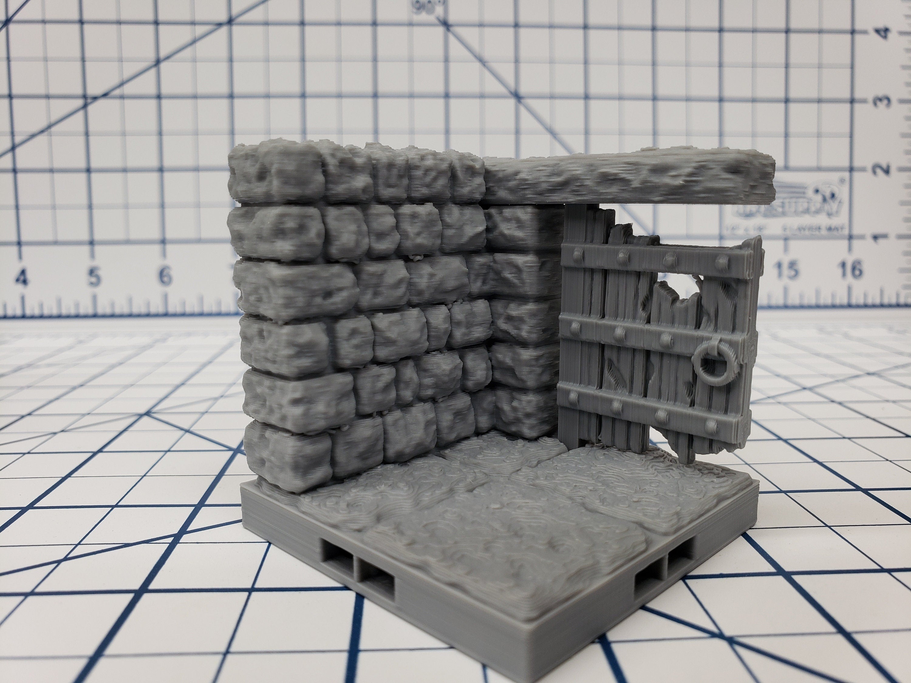 Dungeon Style - Double Doors - DragonLock - DND - Pathfinder - RPG - Dungeon & Dragons - 28 mm / 1" - Terrain - Fat Dragon Games